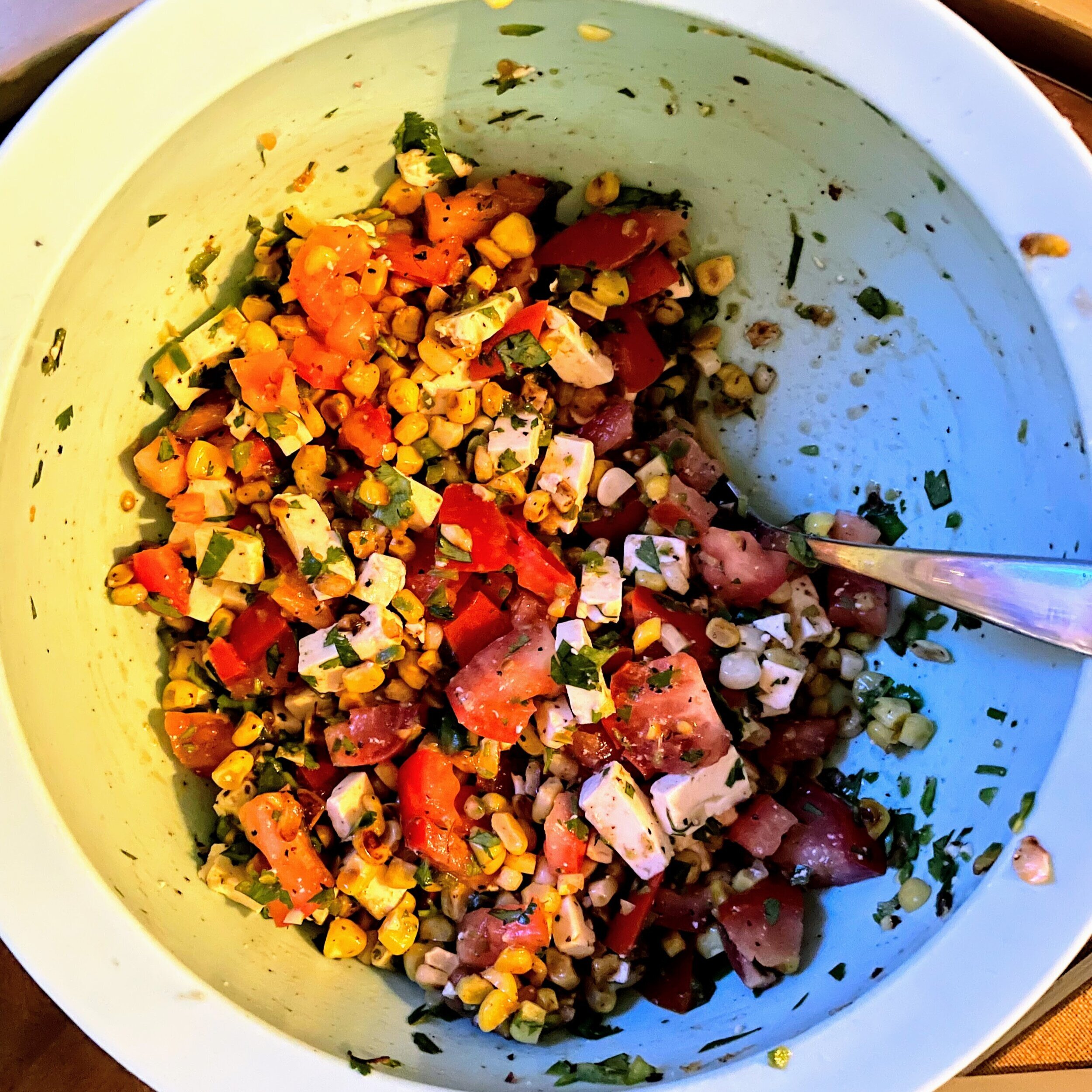 Corn, Tomato, Feta Salad