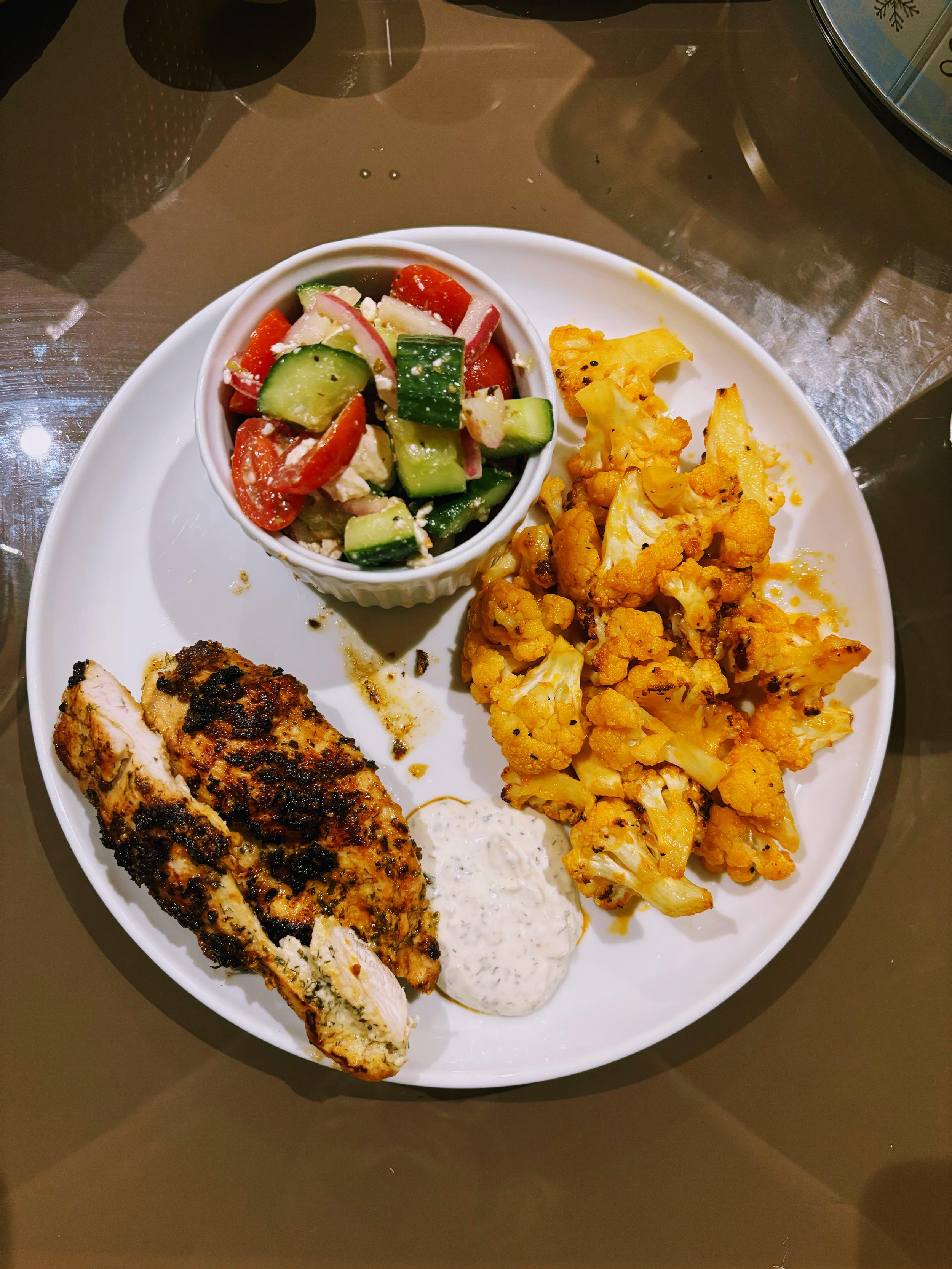 Ranch Chicken + Buffalo Cauliflower