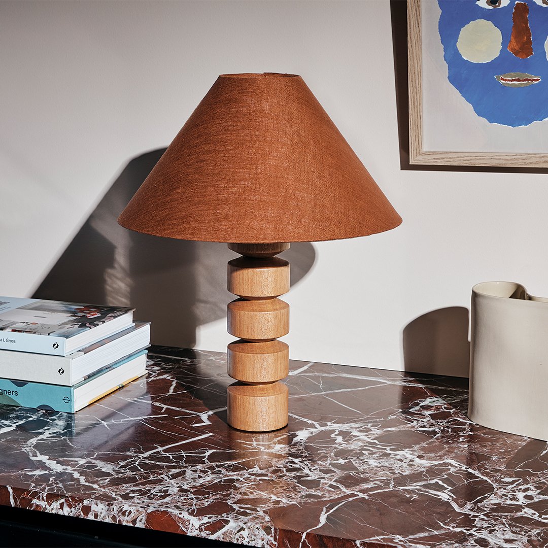 Pillar Table Lamp Rust
