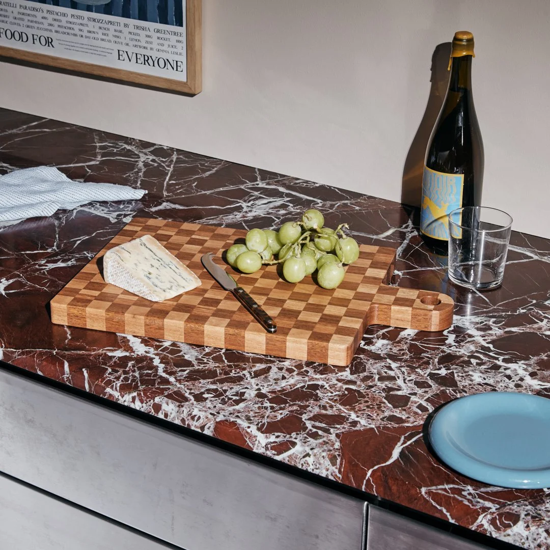 Rectangular Serving Board Blackbutt and Spotted Gum Check