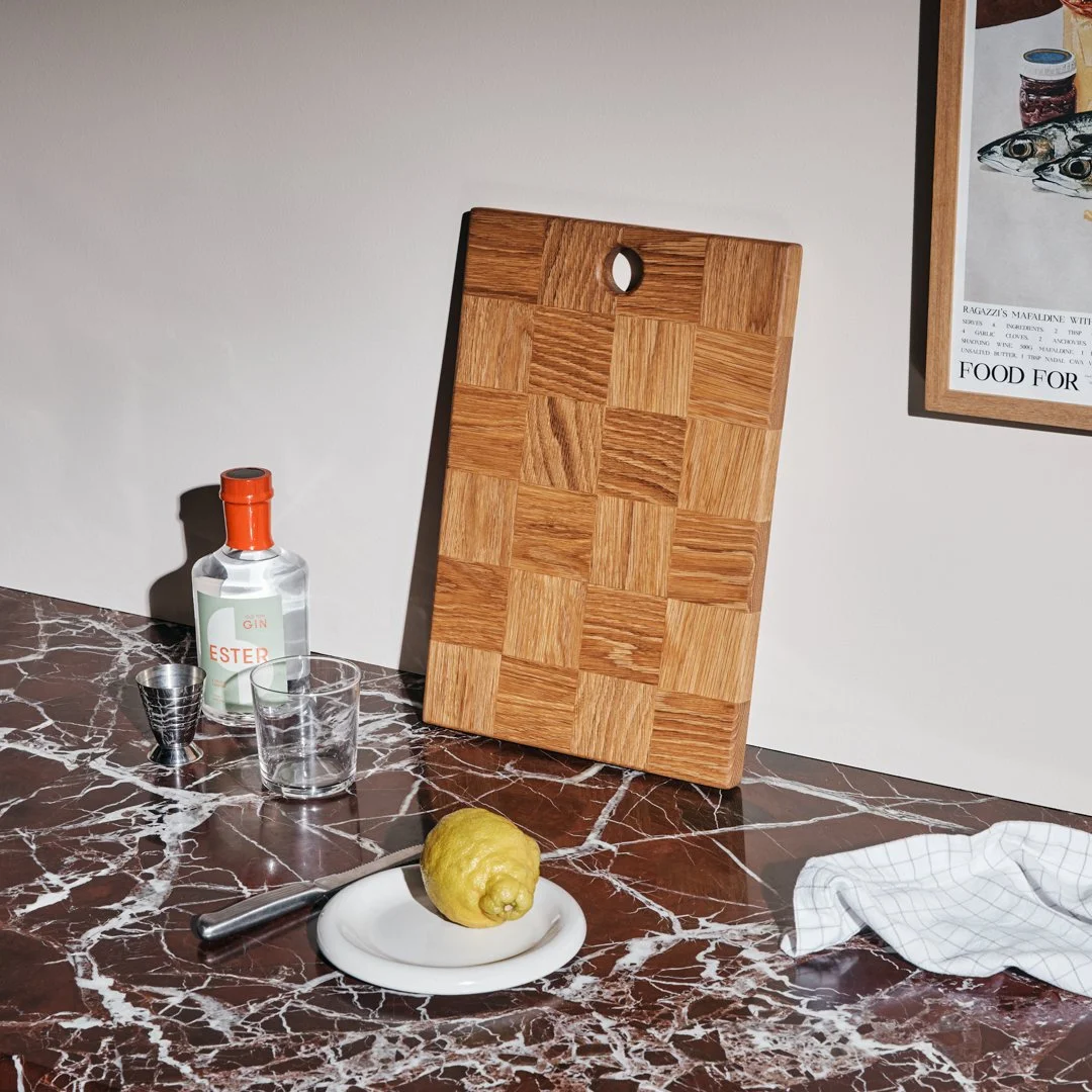 Alternating Check Serving Board_standing.jpg
