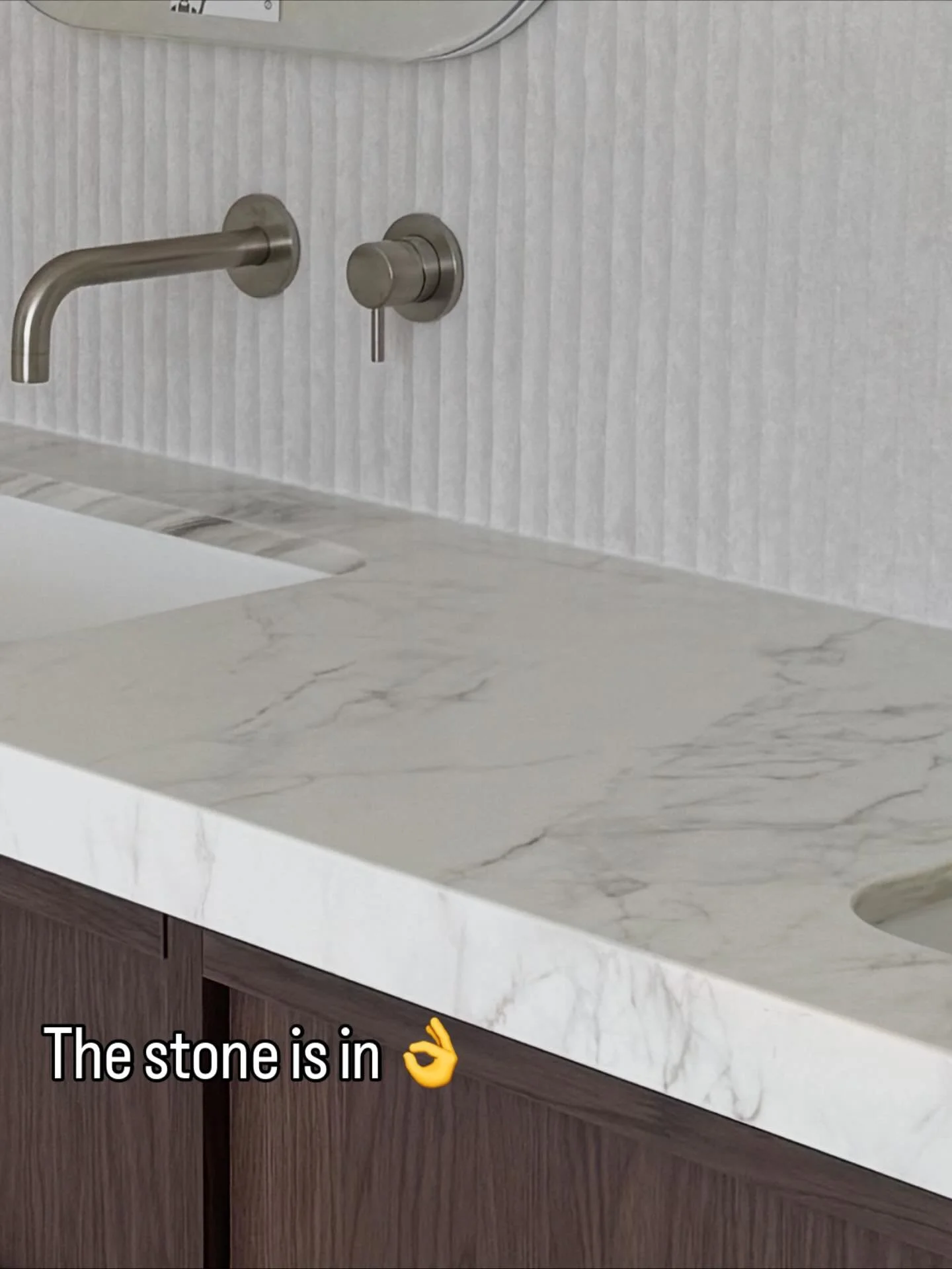 The stone is in and on and it looks beautiful. Almost there with this room x