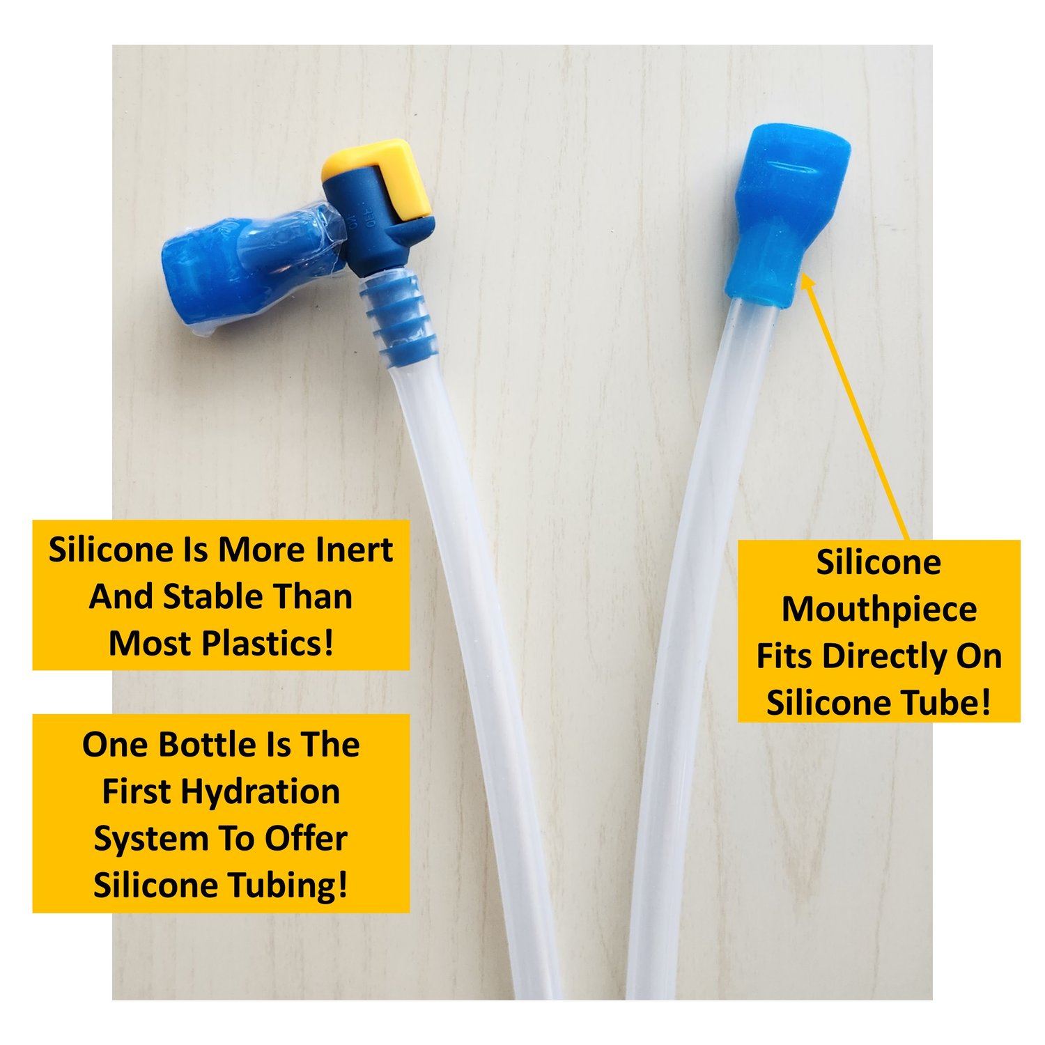 Silicone Tube and Bite Valve — One Bottle Hydration