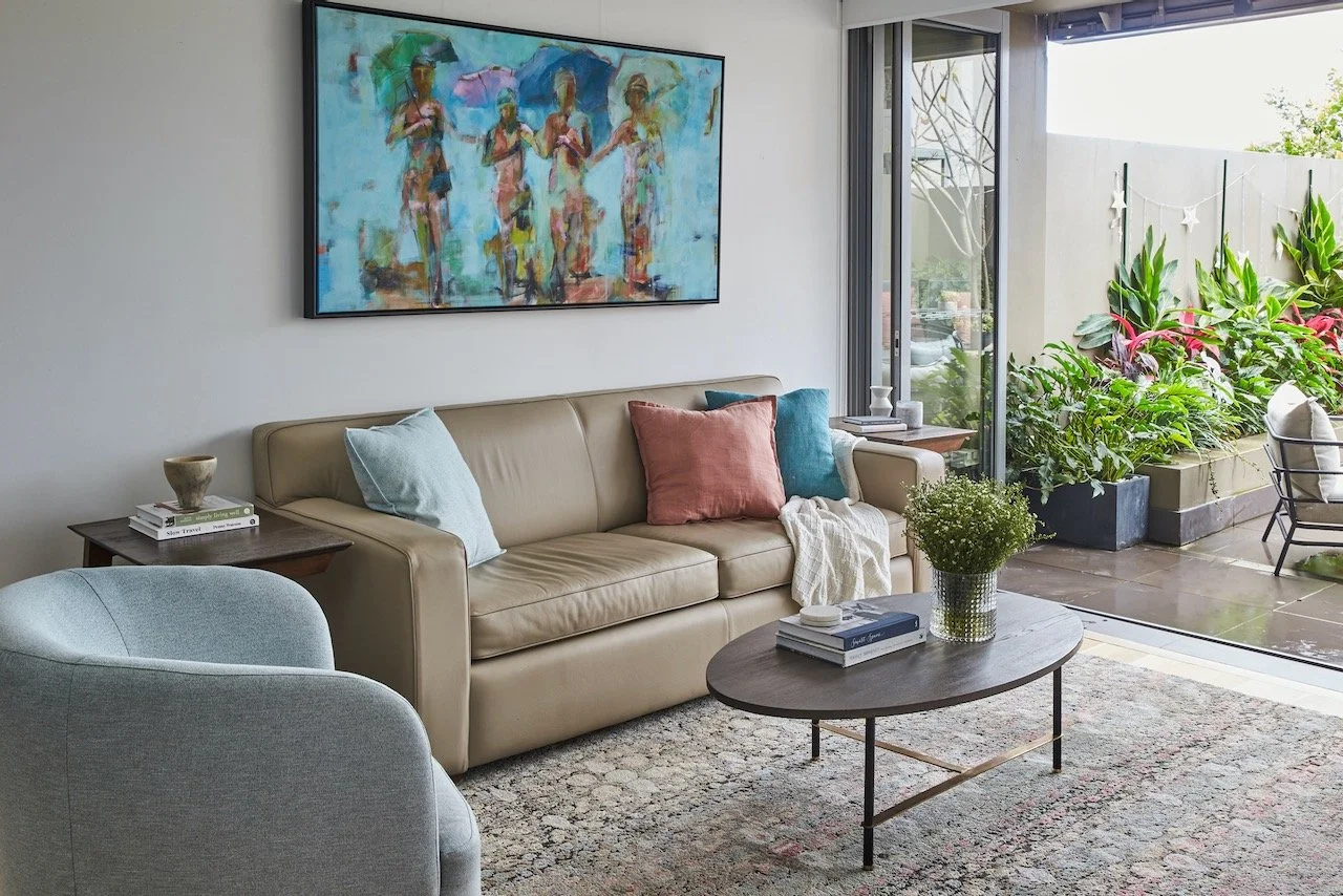 leather sofa living room