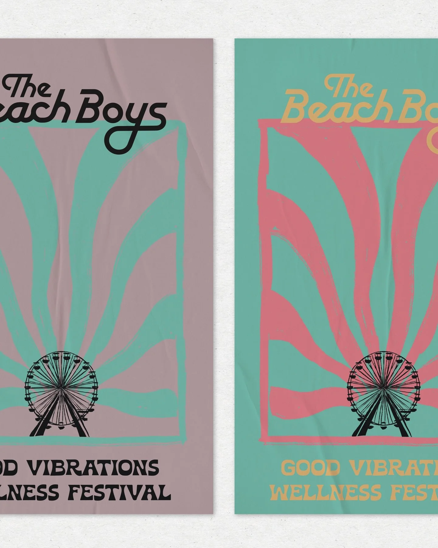 Poster concept for The Beach Boys festival at Santa Monica CA.