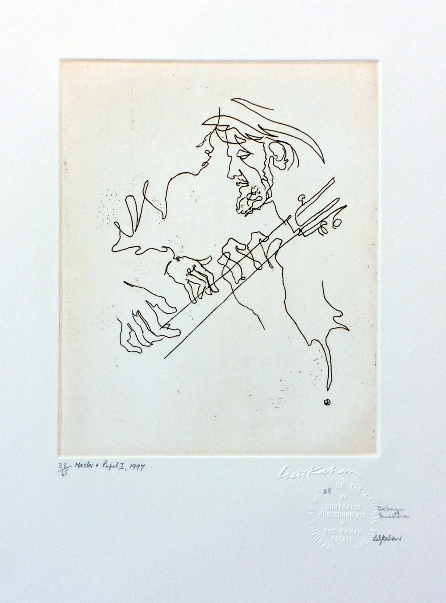Master and Pupil I, etching