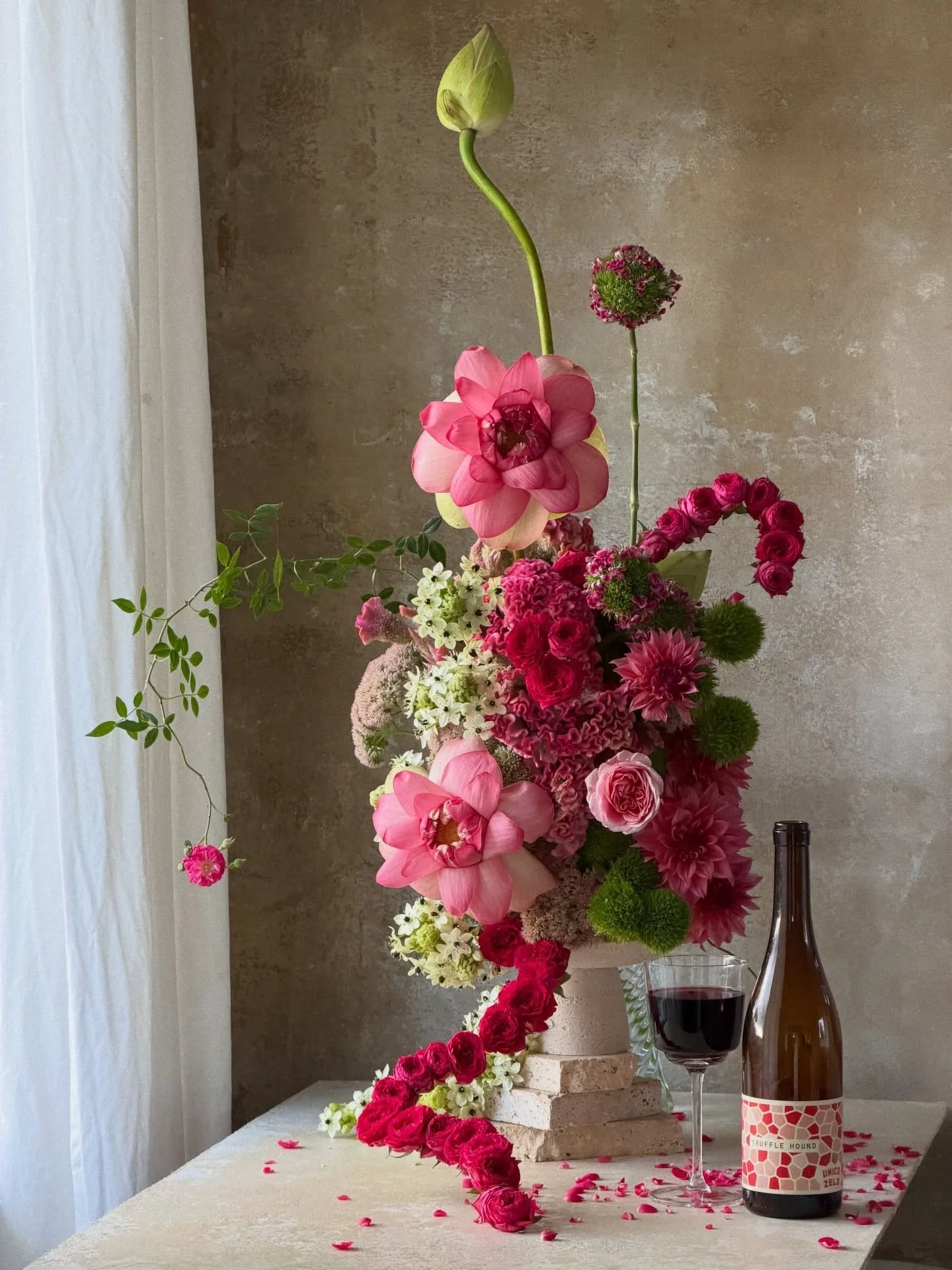 A little vino, a little rainy day studio play. Can you spot some othe changes I made?