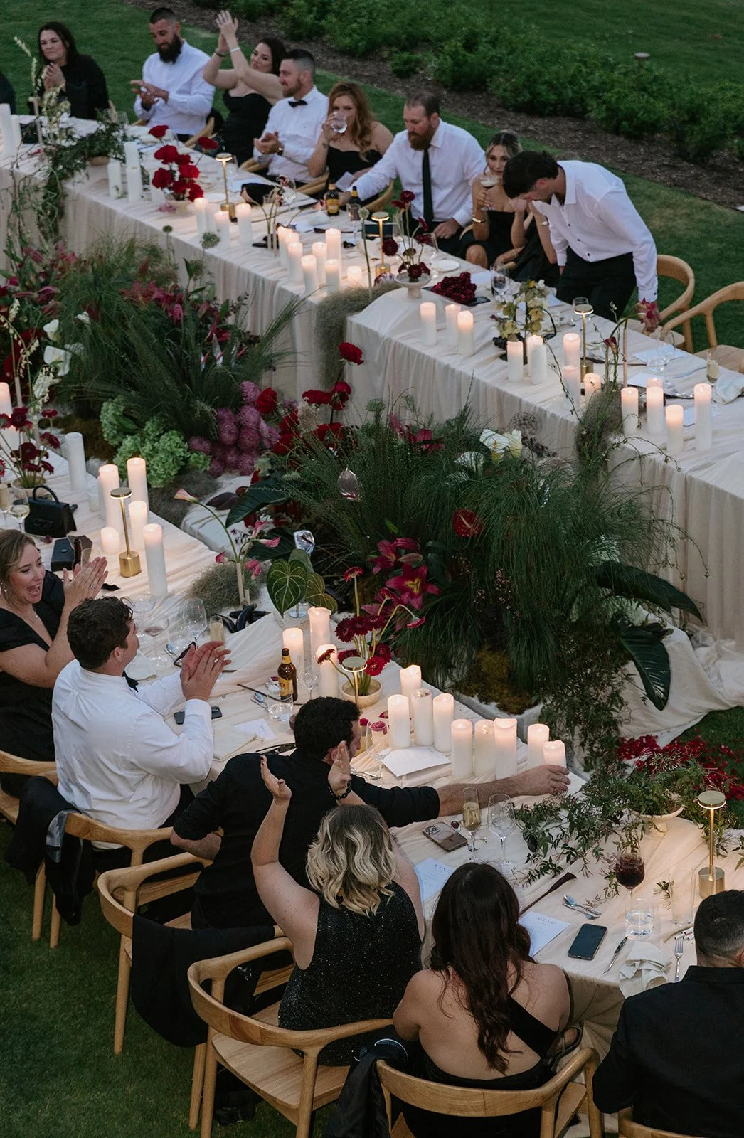 Romantic florals at the Dairy Ravensbourne, Queensland, modern wedding, wedding flowers, wedding florals, Toowoomba wedding, Ravensbourne wedding, red roses, cool girl wedding, lush wedding flowers, chrome, mirror, Bronte Mcveigh, Your BTS content, r