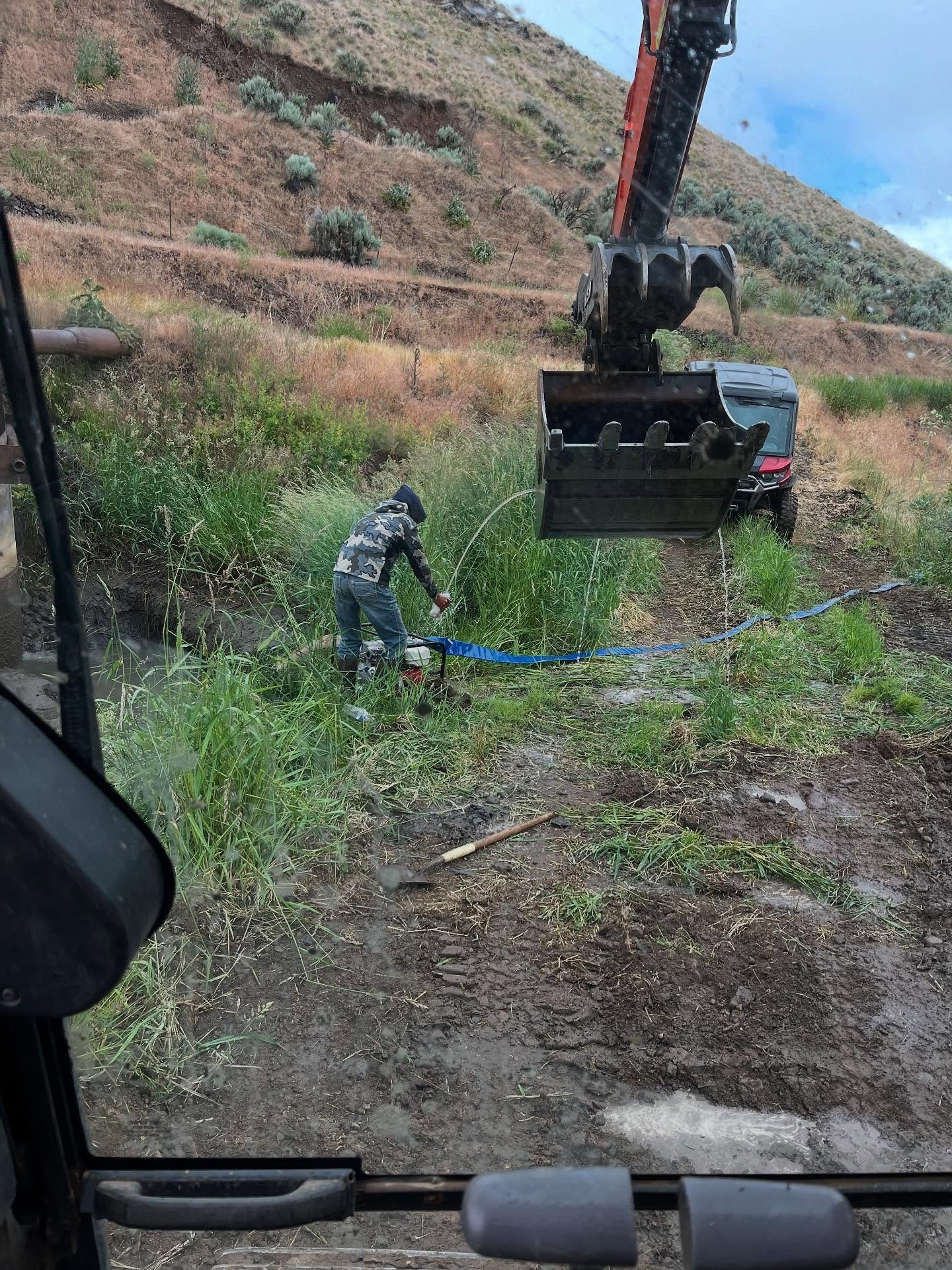 We had a fast week! Started last Sunday morning with a repair on our irrigation pump and then spent the rest of the week out on the range gathering, sorting, and trucking cows to the mountain. A few more days of moving cows and we will be ready to ha