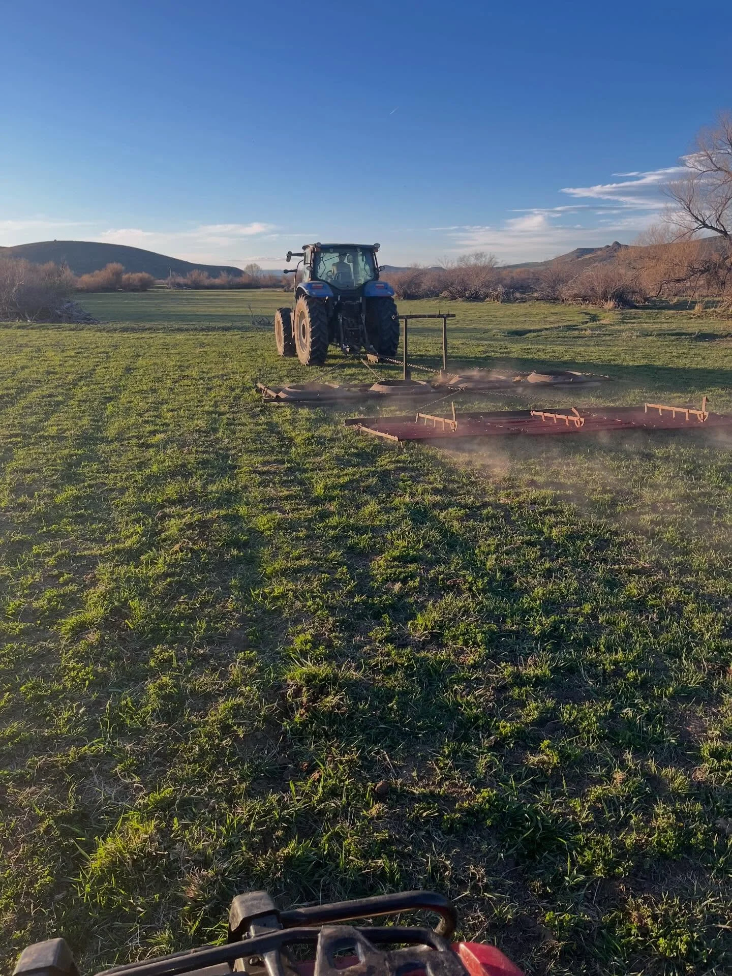 It was a busy week and weekend. Turning cows, farming, fencing, and burning. We got a lot done thanks to all 3 boys working to help get the fields harrowed and ready for water. It was great to get a nice rain the last couple days!