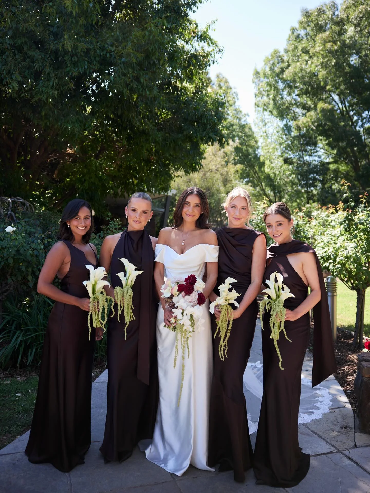 The beautiful Samantha + Cameron + her ladies + THAT DRESS + that bouquet 💁🏻&zwj;♀️

@sammmallen 
@louloumemphis 
@viviennewestwood 

#moodyhuesfloral 
#cascadingbouquet 
#flowersstgermain
#bridalbouquet 
#weddingfloristmelbourne