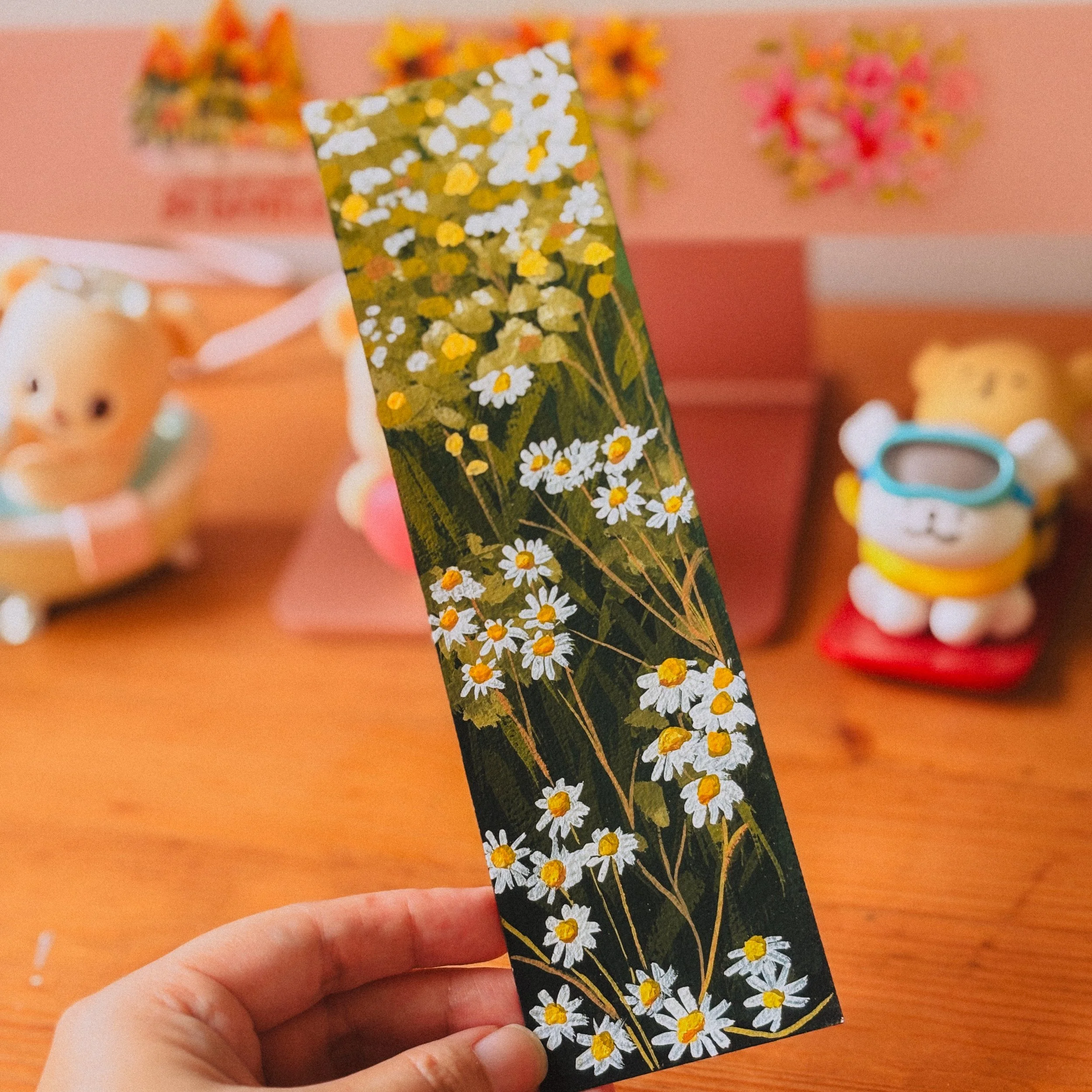 Hand-Painted Wildflower Bookmark | Wild Daisy (B)