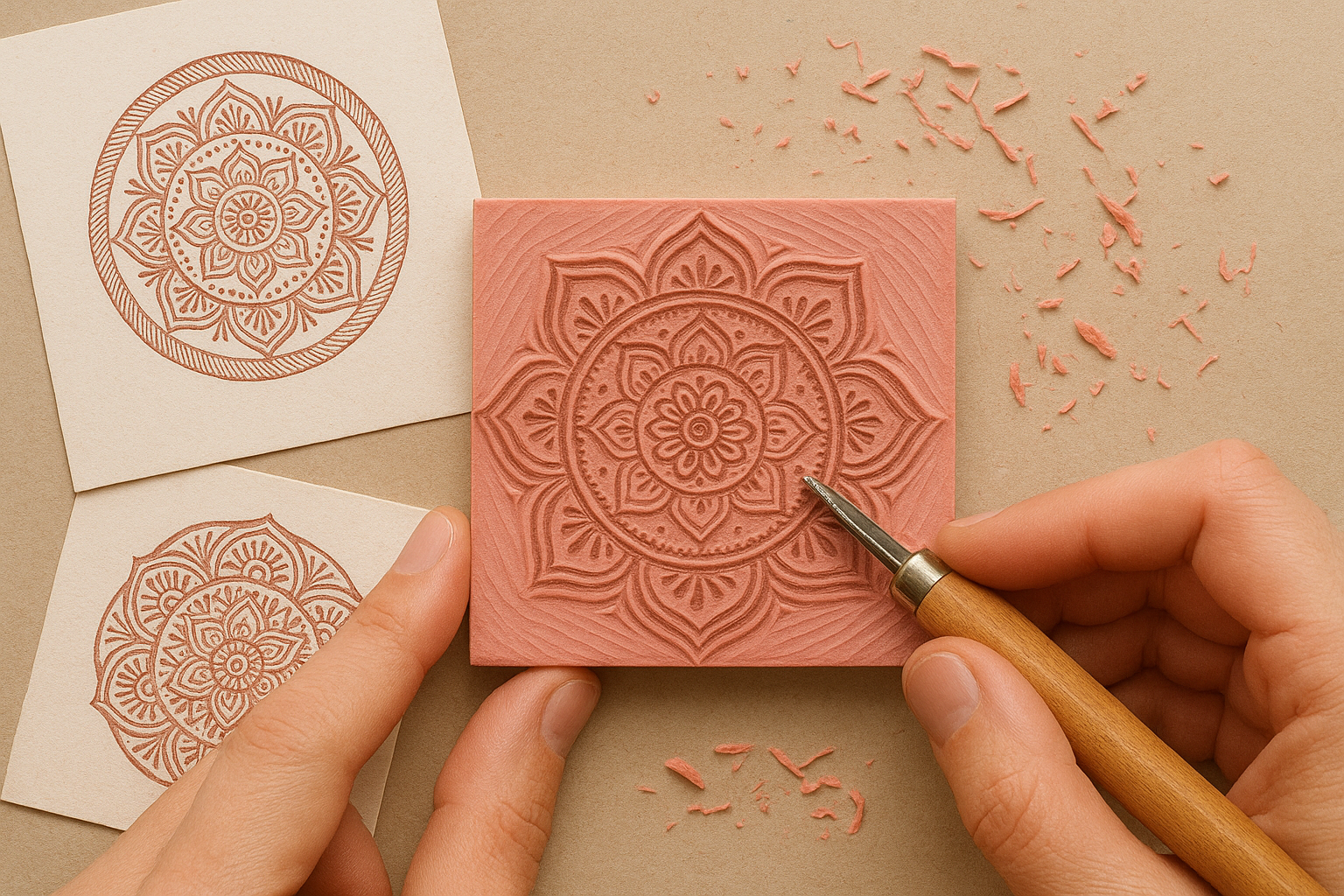 Mindful Mandala Stamp Carving