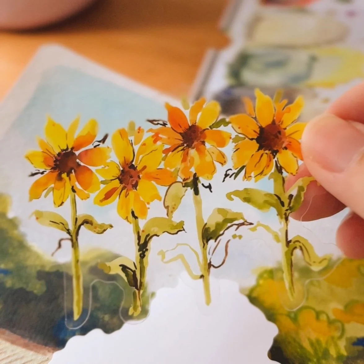 Sunflower | Transparent Sticker Flake