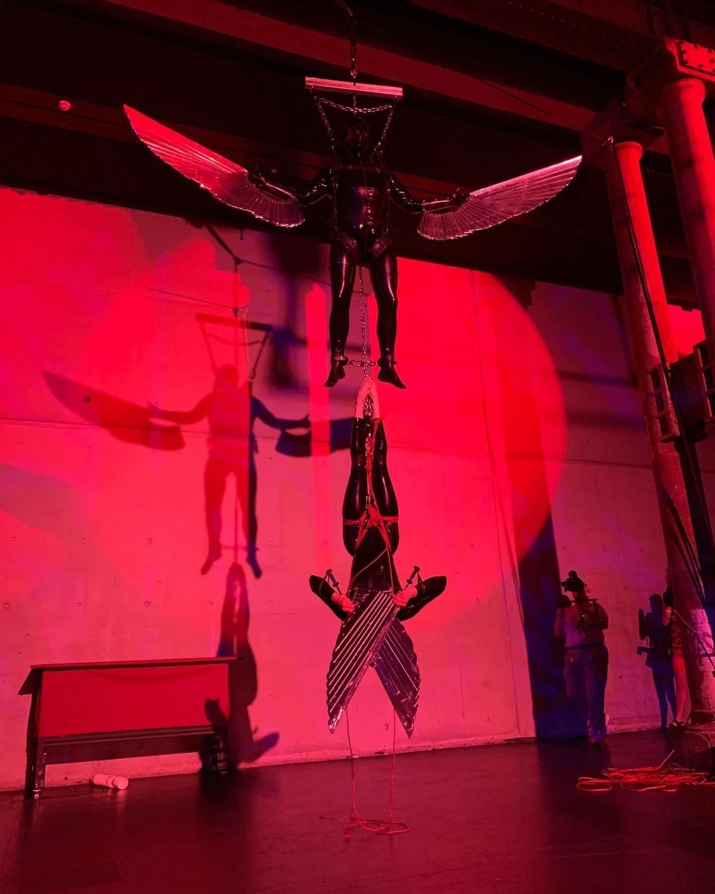 Social media rebuild: The 1st time I performed with NOT 1 BUT 2 sets of silver wings, with Firefly at @carriageworks ! YES THIS IS FORESHADOWING FOR MY SHOW TOMORROW NIGHT AT ULTRAVIOLET for @sydneymardigras ! #sydney #mardigras