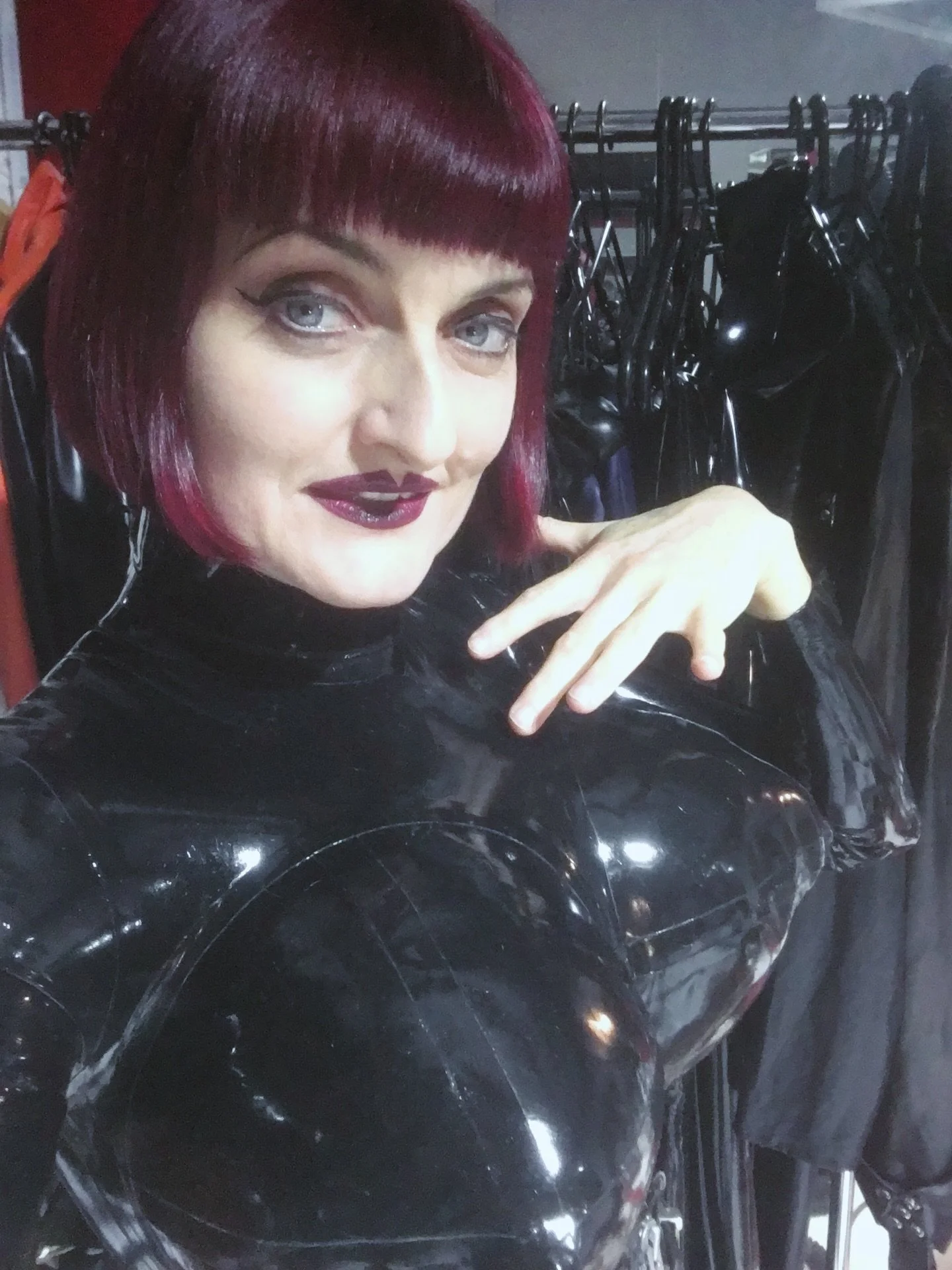 I&rsquo;m in love with my new #Demask #latex #megaboobs #Catsuit! I can&rsquo;t wait to wear it in session - the silhouette is just incredible! @demask_officialpage @mstokyogram #mistresstokyo