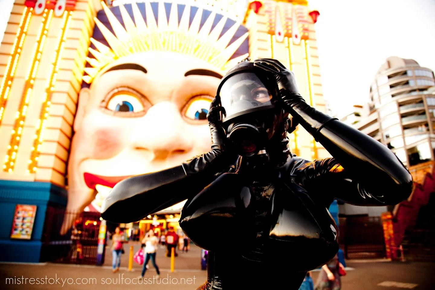 So much love from peeps for this set &ndash; so here&rsquo;s another of me in my own #Latex shot by incredible image-maker @soul_focus_studio at @lunaparksydney ! #mistresstokyo #soulfocusstudio #lunaparksydney