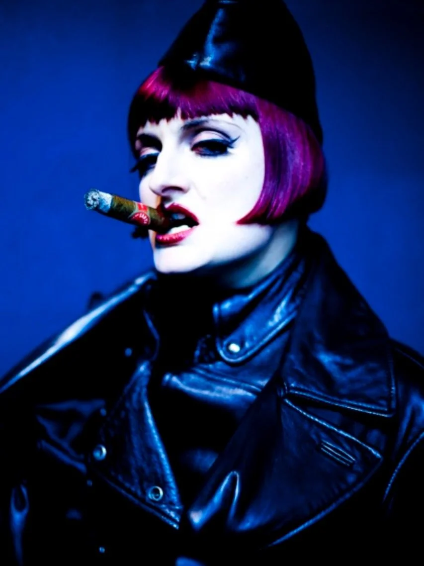 One of the best sets @soul_focus_studio &amp; I ever shot! I don&rsquo;t smoke but I LOVE smoking as a #kink ! I&rsquo;m wearing all vintage leather + a cap by @northbound.leather ! #mistrestokyo #soulfocusstudio #smokinghot