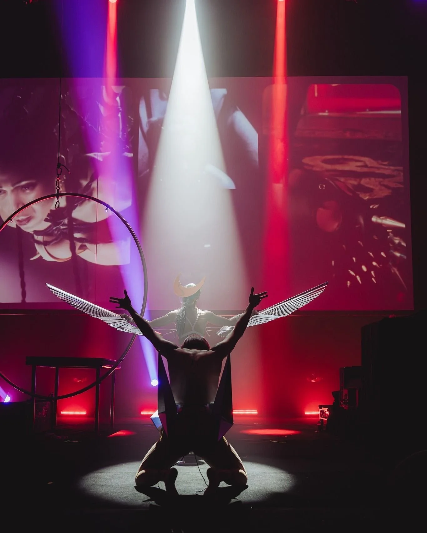 It's Winter Violet THIS SAT at City Recital Hall - I'm performing with Dykes on Bikes! HUGE DJ lineup, thanks to DJ Sveta &amp; DJ Estee Louder for asking me to perform again! Tickets still available! Image from my Feb show with Sai from Infernal Des