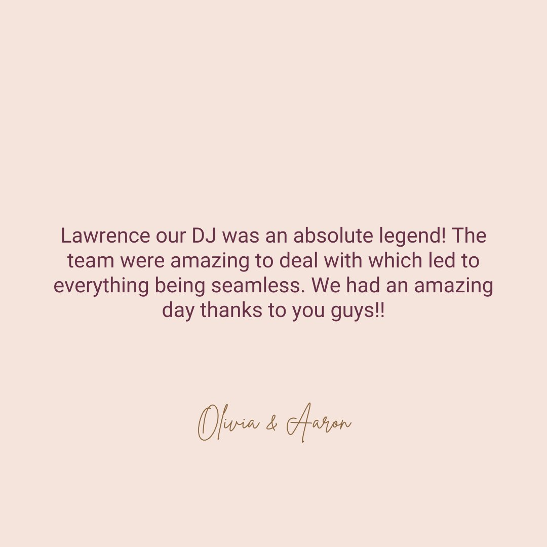 ✨Testimonial ✨ Thanks Olivia &amp; Aaron x