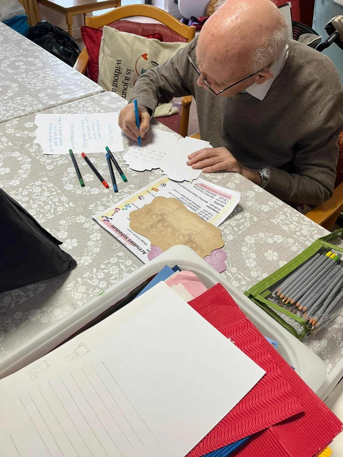 Cards at Jah-Jireh Elderly Care Homes for Jehovah’s Witnesses