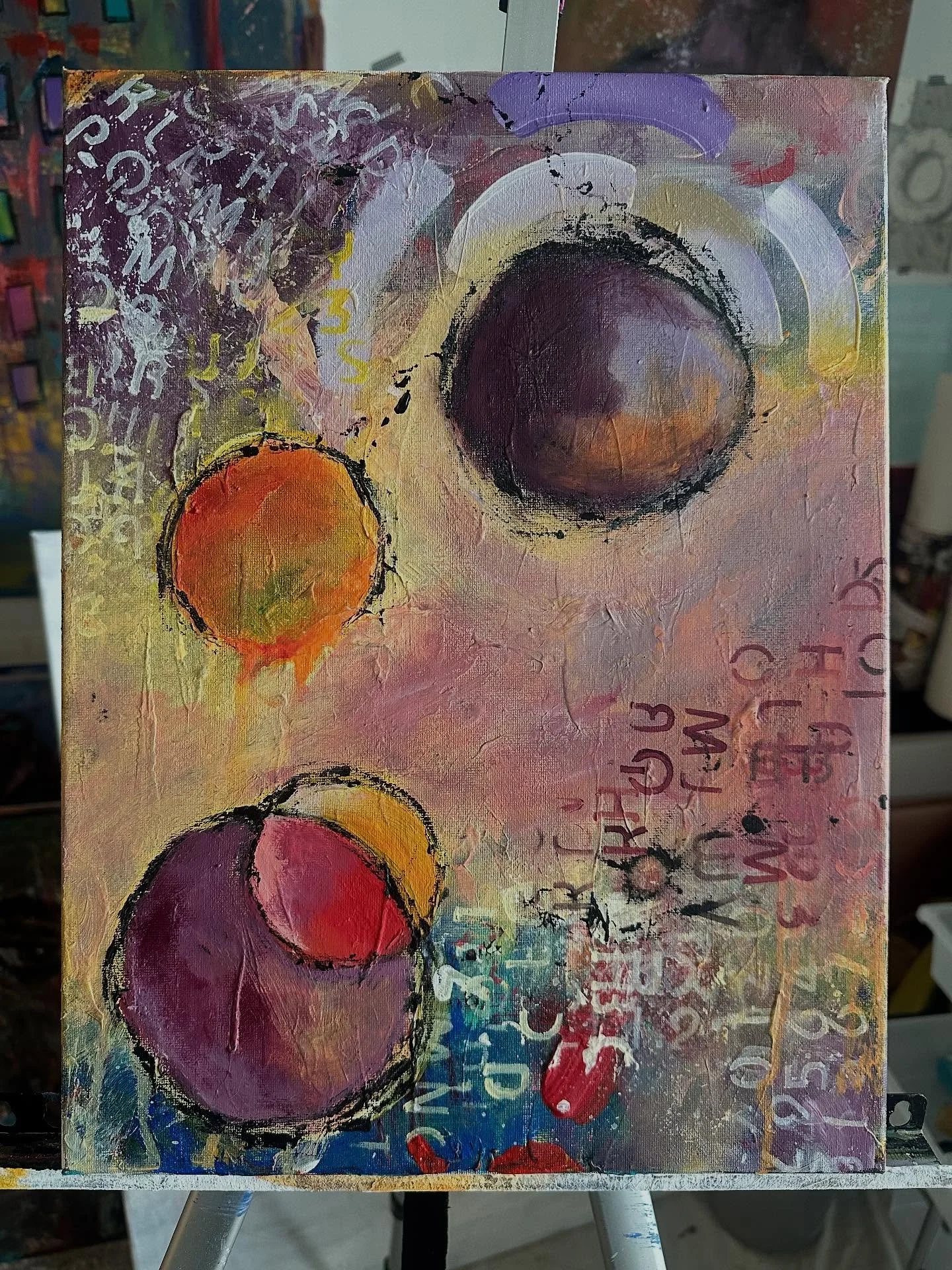 Day 7 of 30. As I’m sure you expect, this painting is about attempting to foster true connection and intimacy in the modern world—romantic, friendship, both, or otherwise.
I believe we are all universes, all on our own. Beautiful and exp