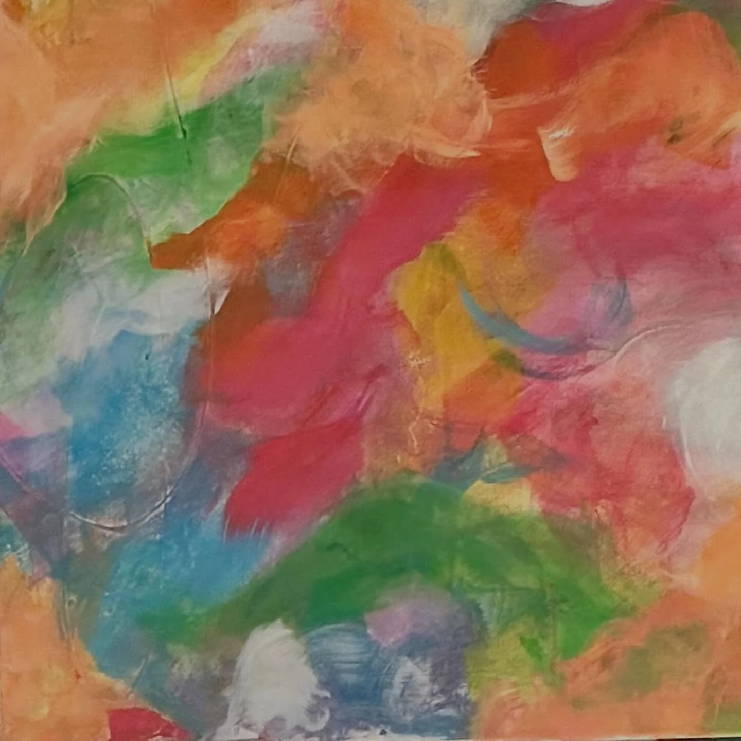 This is my current favorite parcel of my current acrylic WIP.

One of my favorite things about painting is when a piece puts me in my place and shows me what I thought it was going to be or what I was trying to make it is, in fact, wrong. 

Trying to