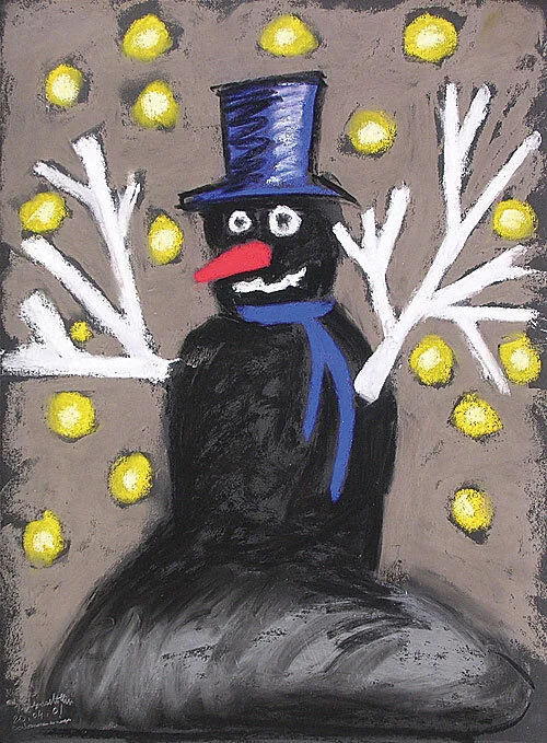 “Petites mythologies ordinaires”, 2002-2004, pastels, 50 x 65 cm