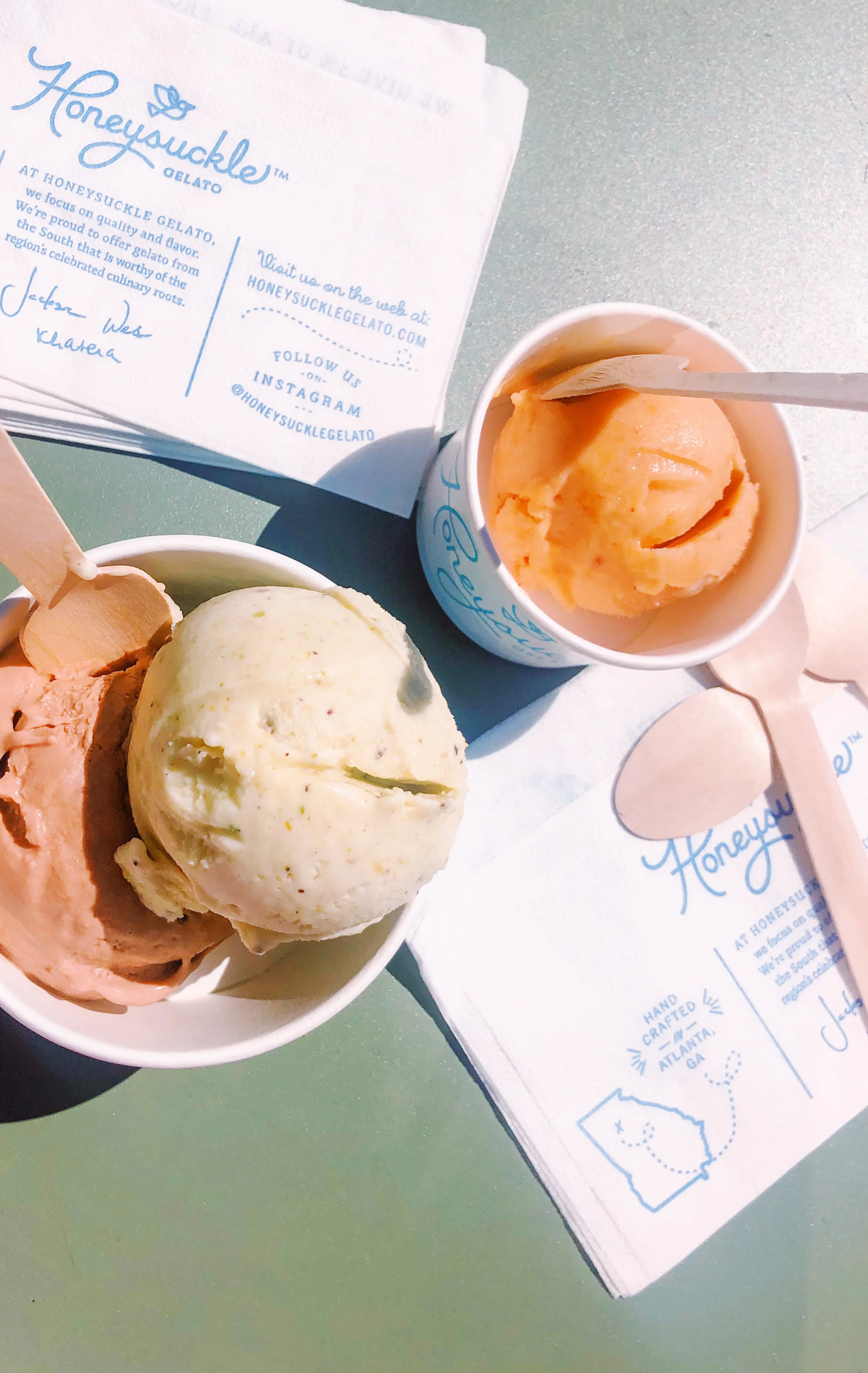 Gelato and sorbet from Honeysuckle Gelato