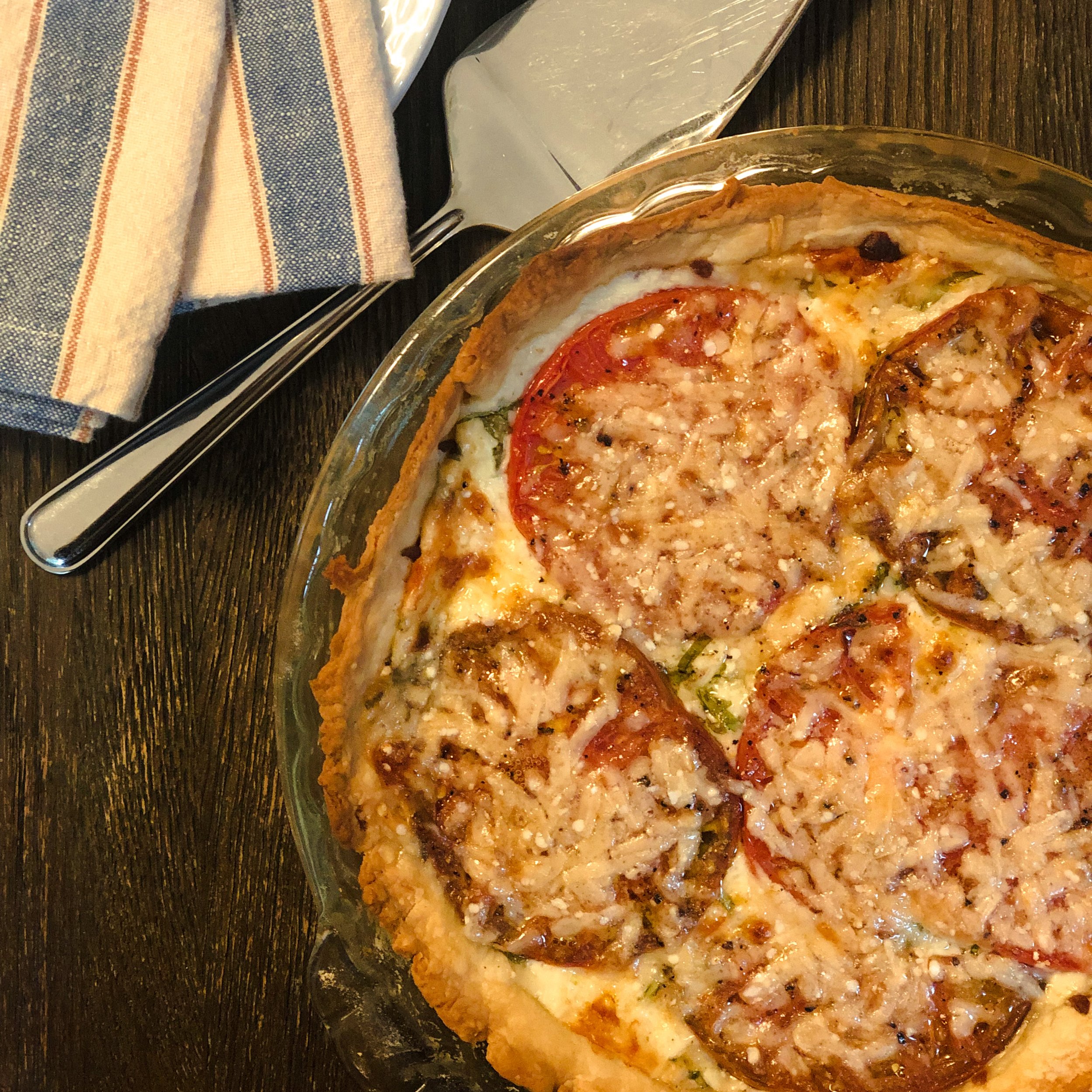 Heirloom Tomato and Gruyere Slab Pie - Bev Cooks