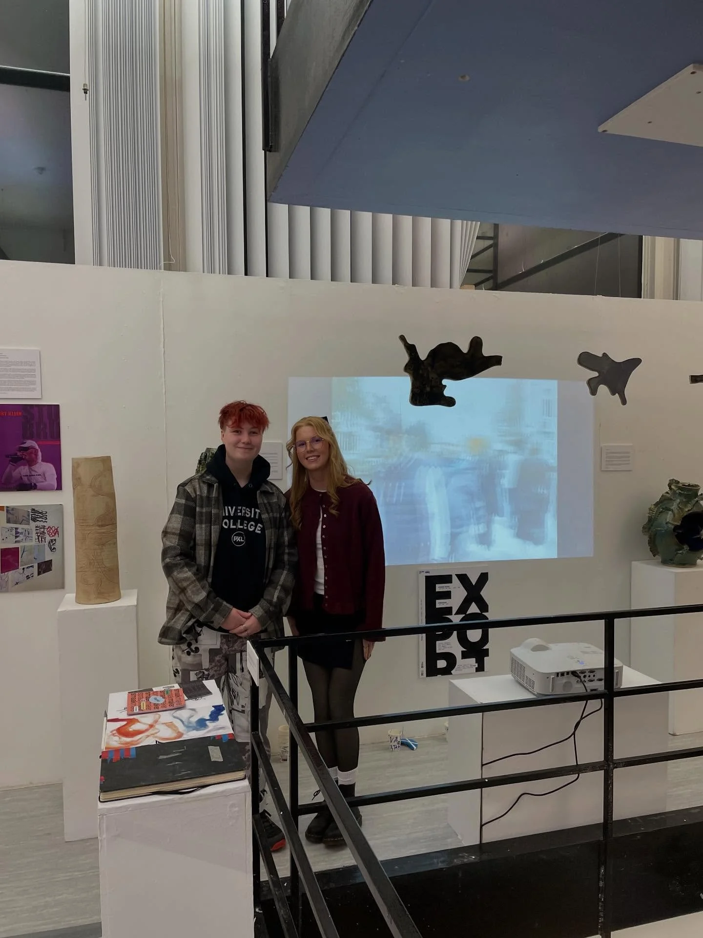 Back at my old art school tonight @graysschoolofartaberdeen to see the Erasmus exhibition featuring all the students from Gray&rsquo;s who studied abroad this year, including my daughter @farrendesign5 
What an amazing experience for them all and a n