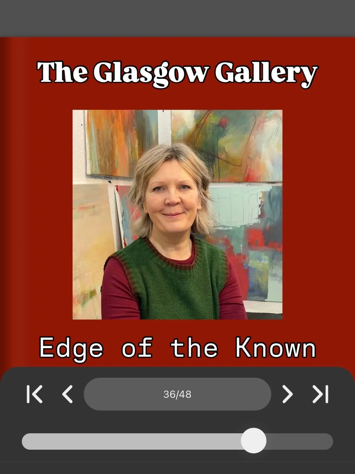 I&rsquo;ve just added the link to this digital catalogue (in my bio) for the upcoming exhibition &ldquo;Edge of the Known&rdquo; at @glasgowgallery 

It&rsquo;s a group show featuring the amazing work of @connieliebschner_art 
I can&rsquo;t wait to s