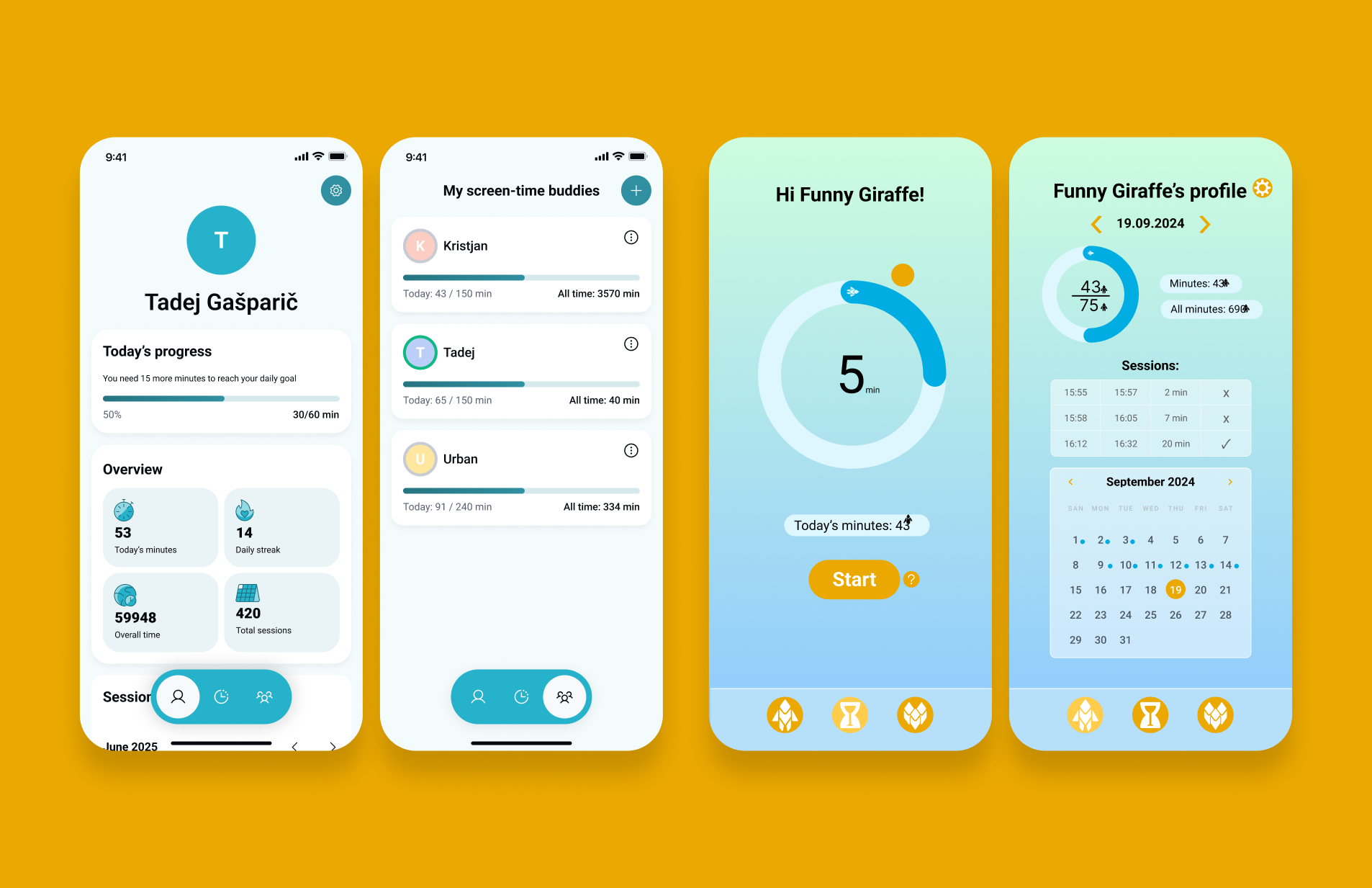 Humanodoro - Mobile app redesign