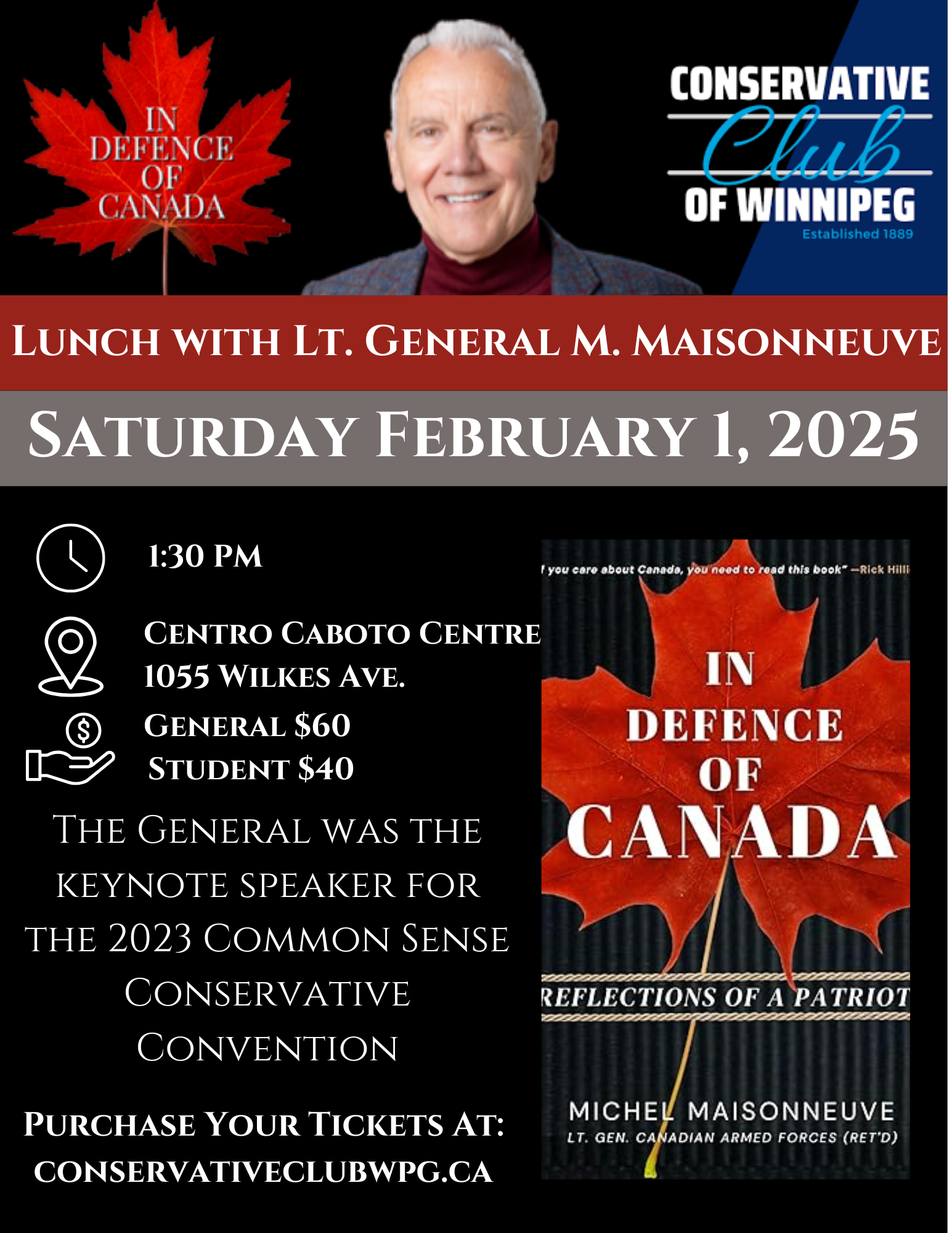 Lunch with Lt. General (Retired)M. Maisonneuve