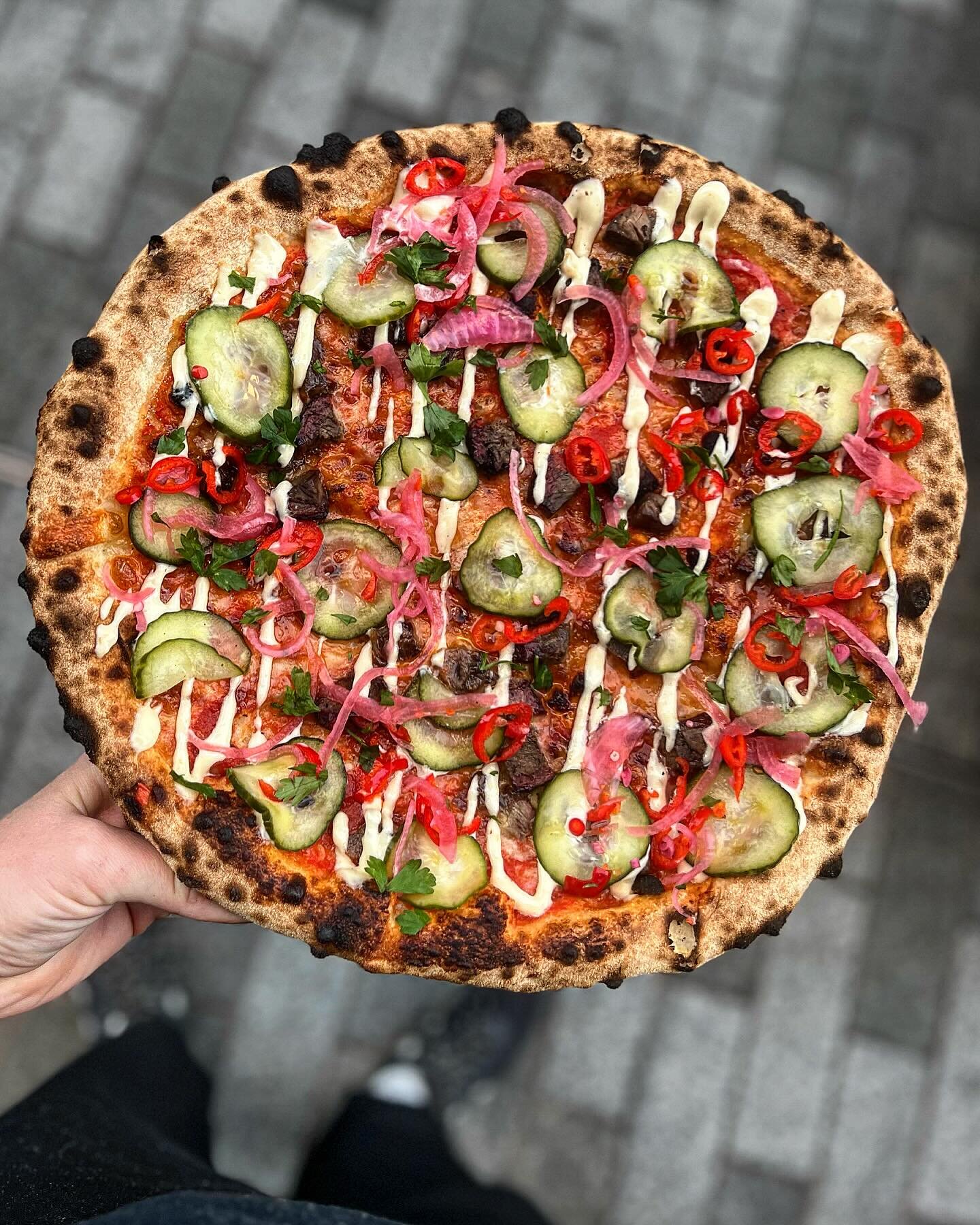 BBQ pizza but make it 🌈 

Our collab pizza with @fromtheashesbbq is flying, luckily you&rsquo;ve got all month to grab one. 

🍕 The Big Smoke is topped with Smoked Beef, 50/50 FTA BBQ sauce and 🍅, mozz, garlic mayo, pickled chillies and sweet dill