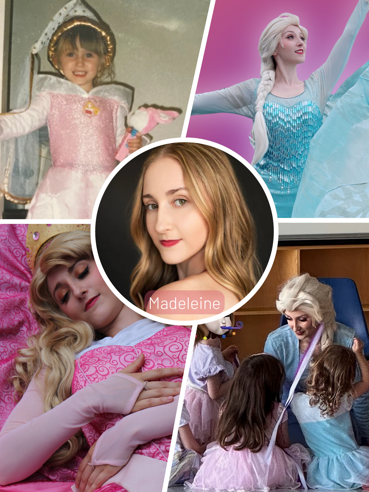 Madeleine, professional singing princess performer providing premium birthday party entertainment for children in Toronto.