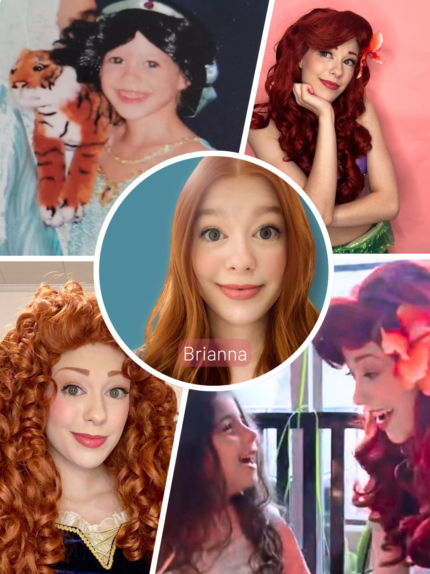 Brianna, professional princess performer portraying fairytale characters for children's birthday parties in Toronto and Southern Ontario.