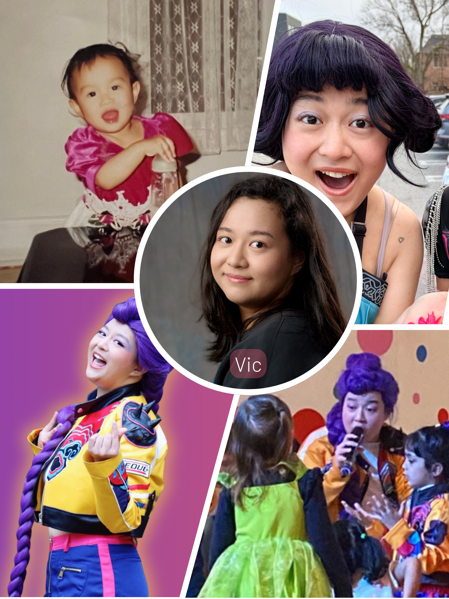 Vic, professional K-Pop character performer providing interactive children's entertainment for birthday parties and events.
