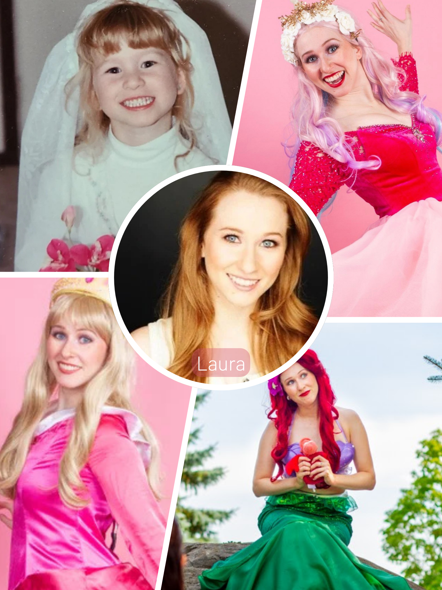 Laura, professional princess performer portraying royal fairytale characters for birthday parties in Toronto and the GTA.
