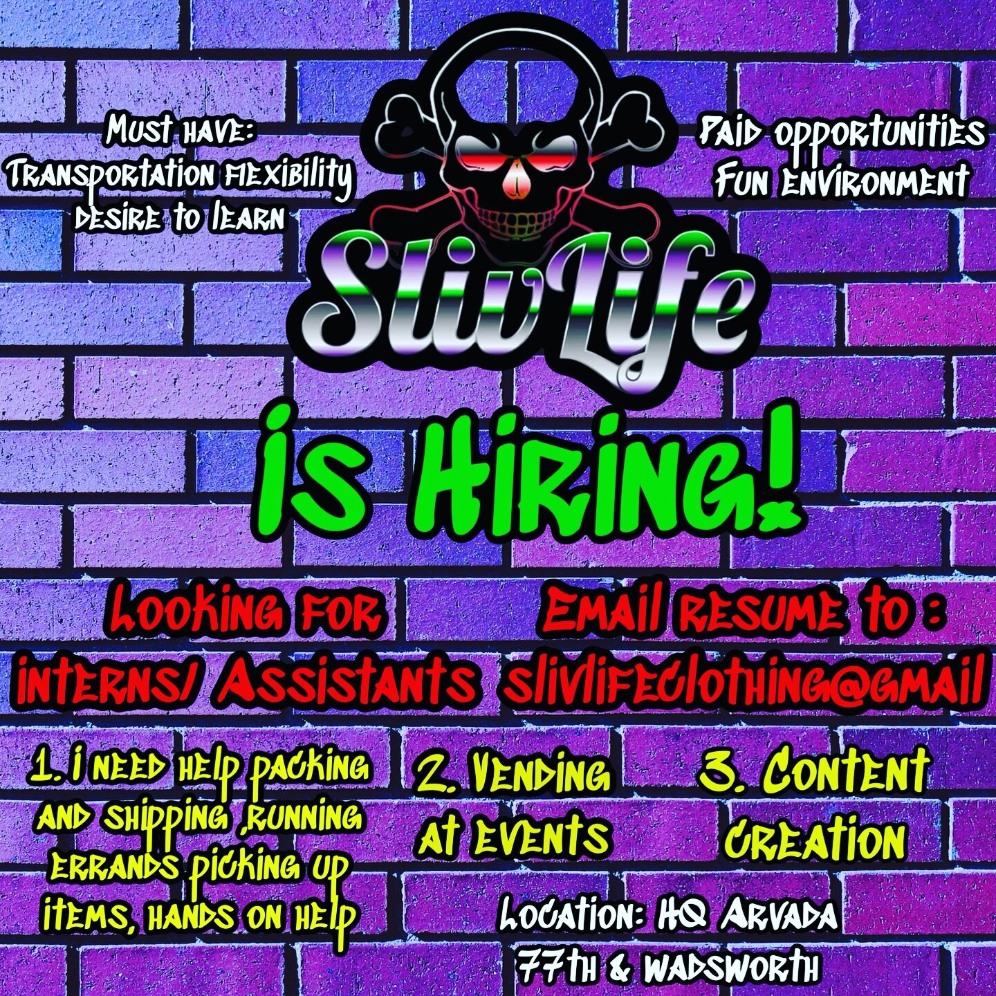 I&rsquo;m hiring again and growing the Sliv team in 2024! I&rsquo;m looking for personal interns / assistants with paid opportunities as you learn! 

The more you learn the more you can earn! At first it is a trail period see if we work together well