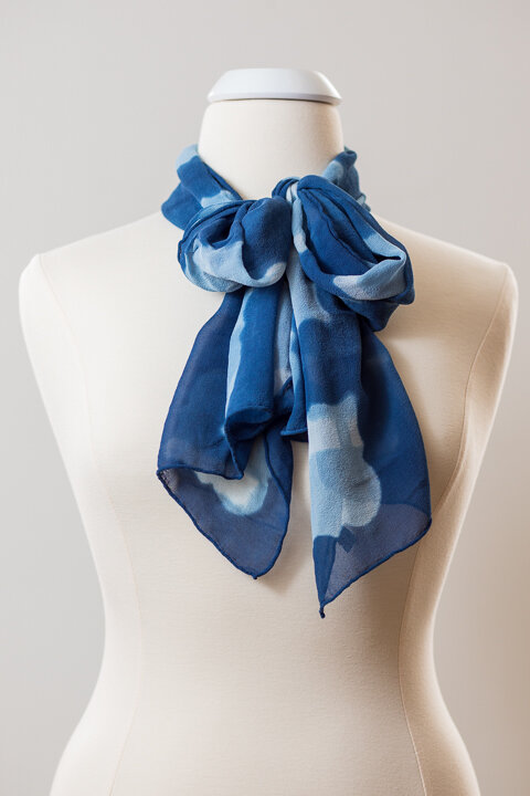Silk Chiffon Shibori Scarf