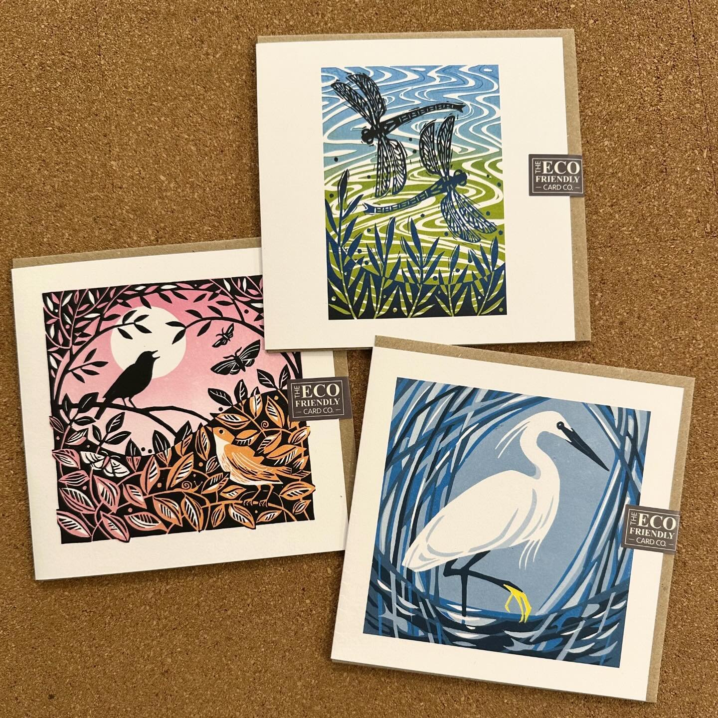 Restocked the greetings cards in the gallery, including these fantastic 3 new designs from @manda.beeching !!