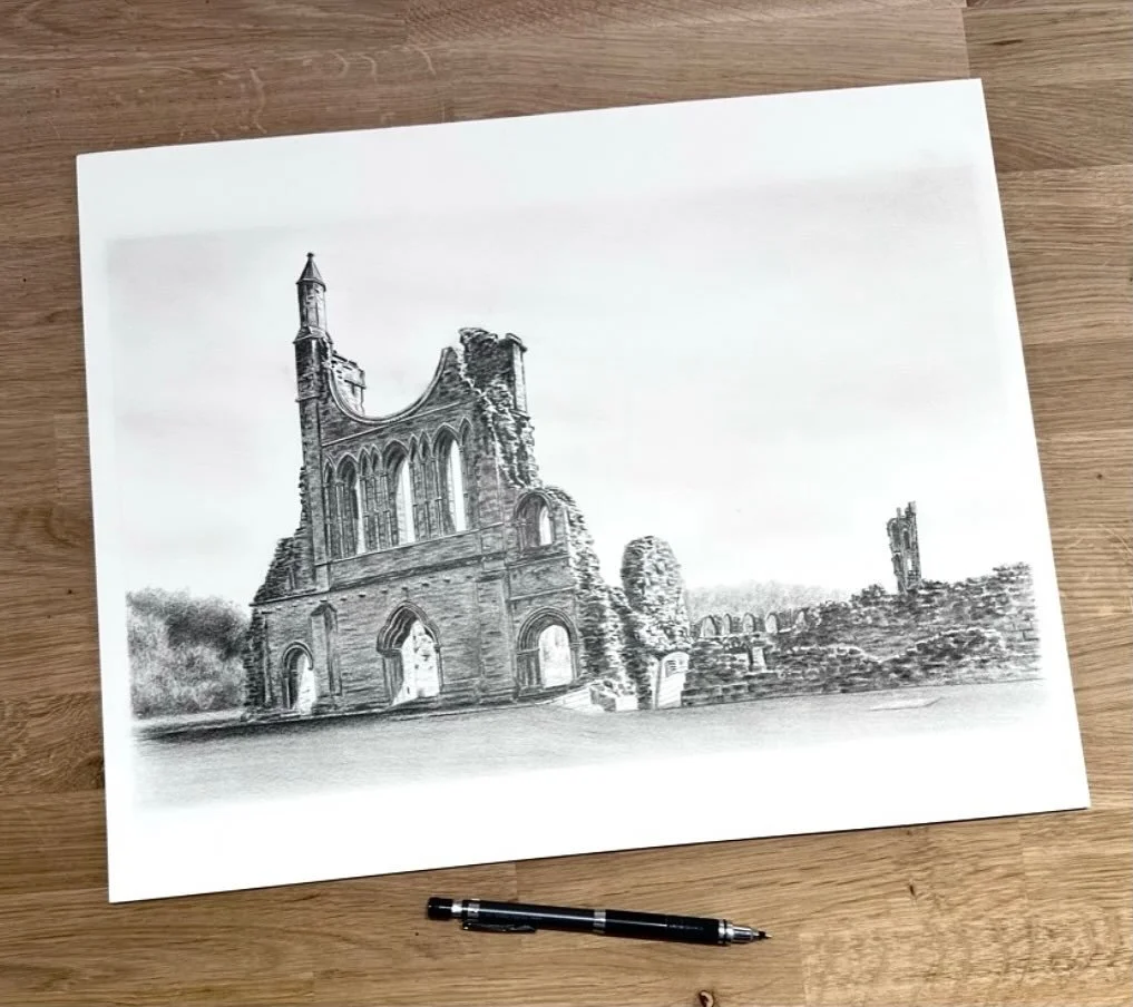 Byland Abbey is now complete. I’ll get this framed up in there next couple of days so it’ll be hanging in Helmsley soon