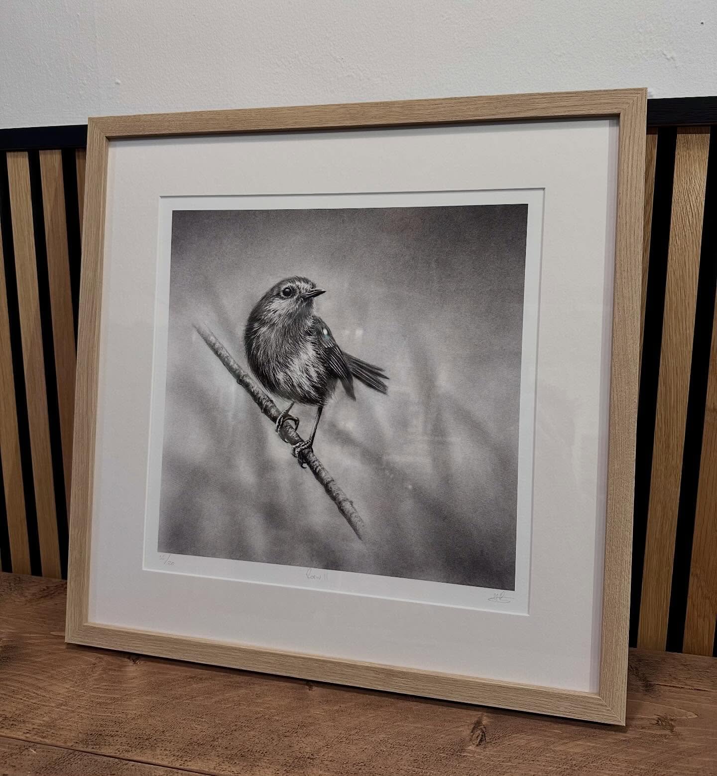 &lsquo;Robin II&rsquo; limited edition print just framed up in oak.