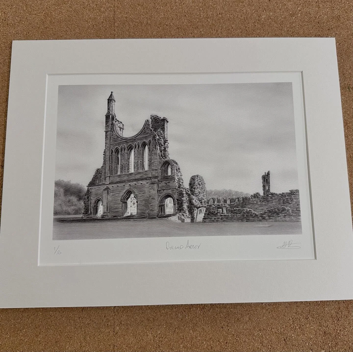 Prints of the new Byland Abbey drawing are now available. Limited to just 50 prints with print number one currently in Helmsley.
