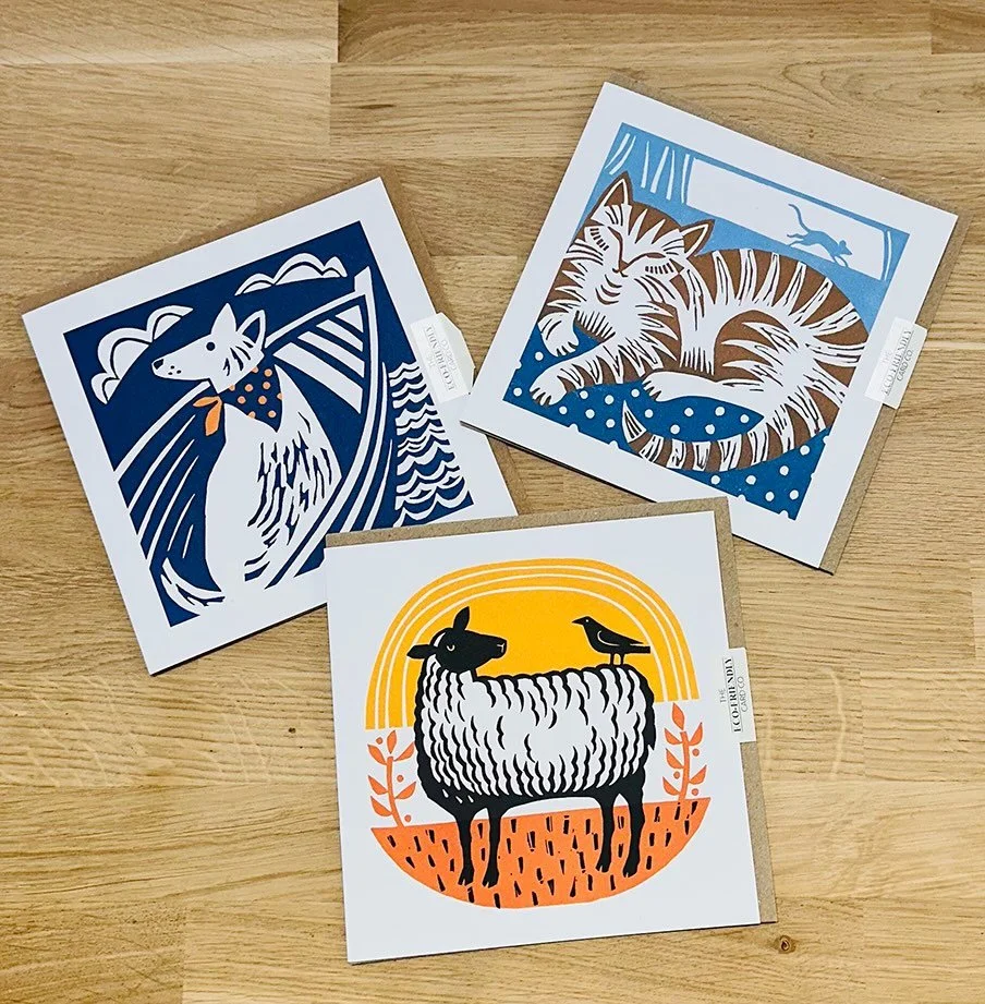 3 stunning new greeting card designs by @manda.beeching now in stock at both galleries!