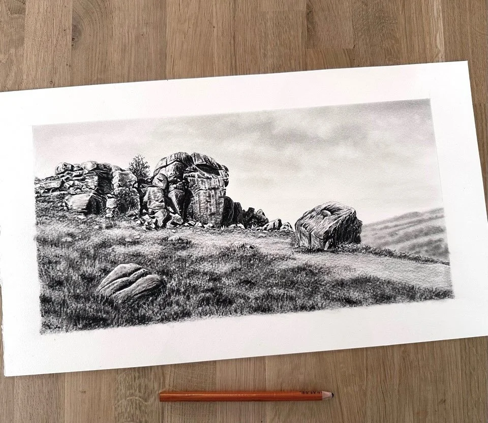 Completed the Cow and Calf drawing today. I&rsquo;ll get it framed up this week so it should be hanging in the gallery by the weekend.
