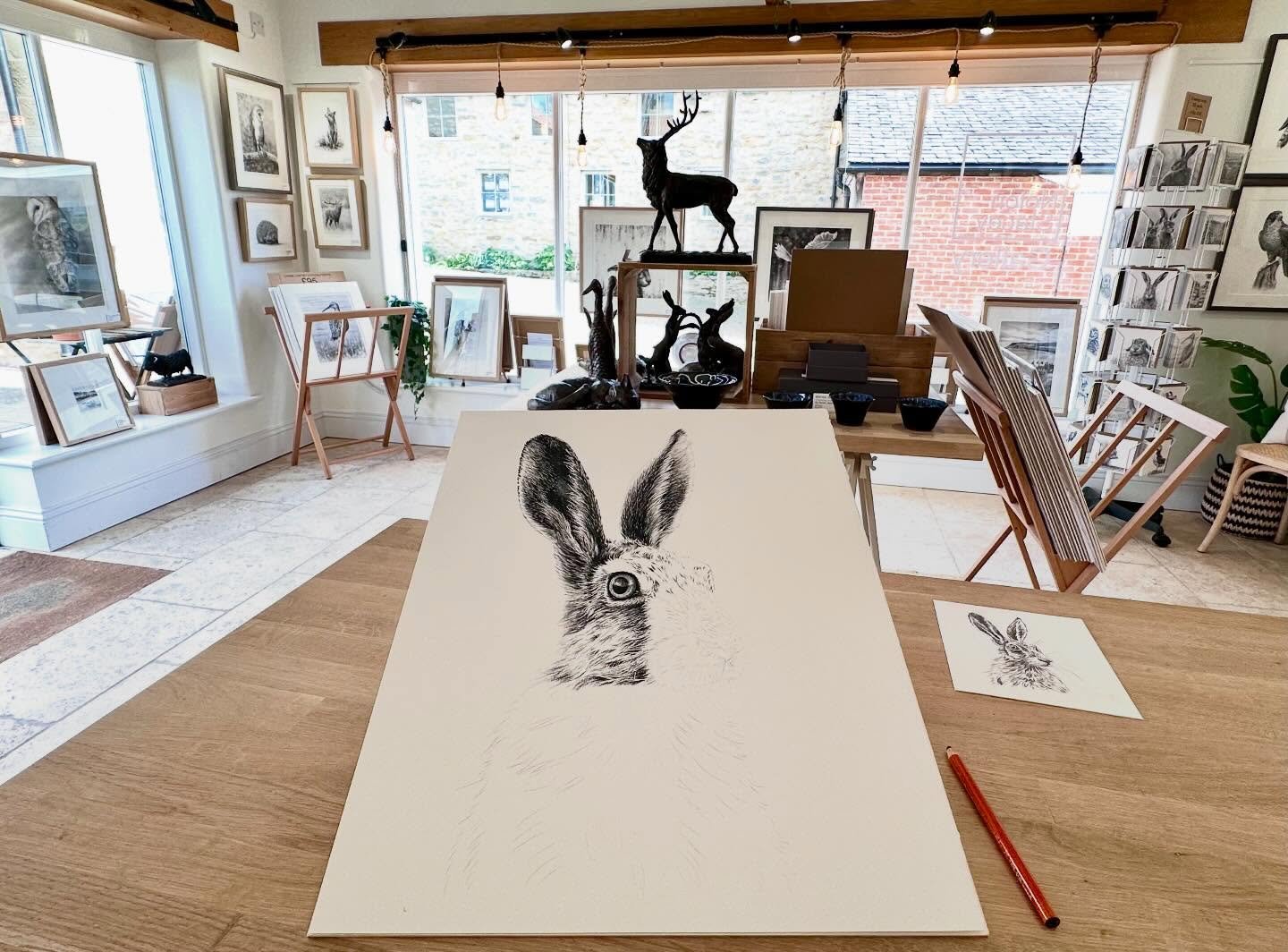 It&rsquo;s a lovely sunny Easter Sunday here in Helmsley. I&rsquo;ll be here working on the hare all day
