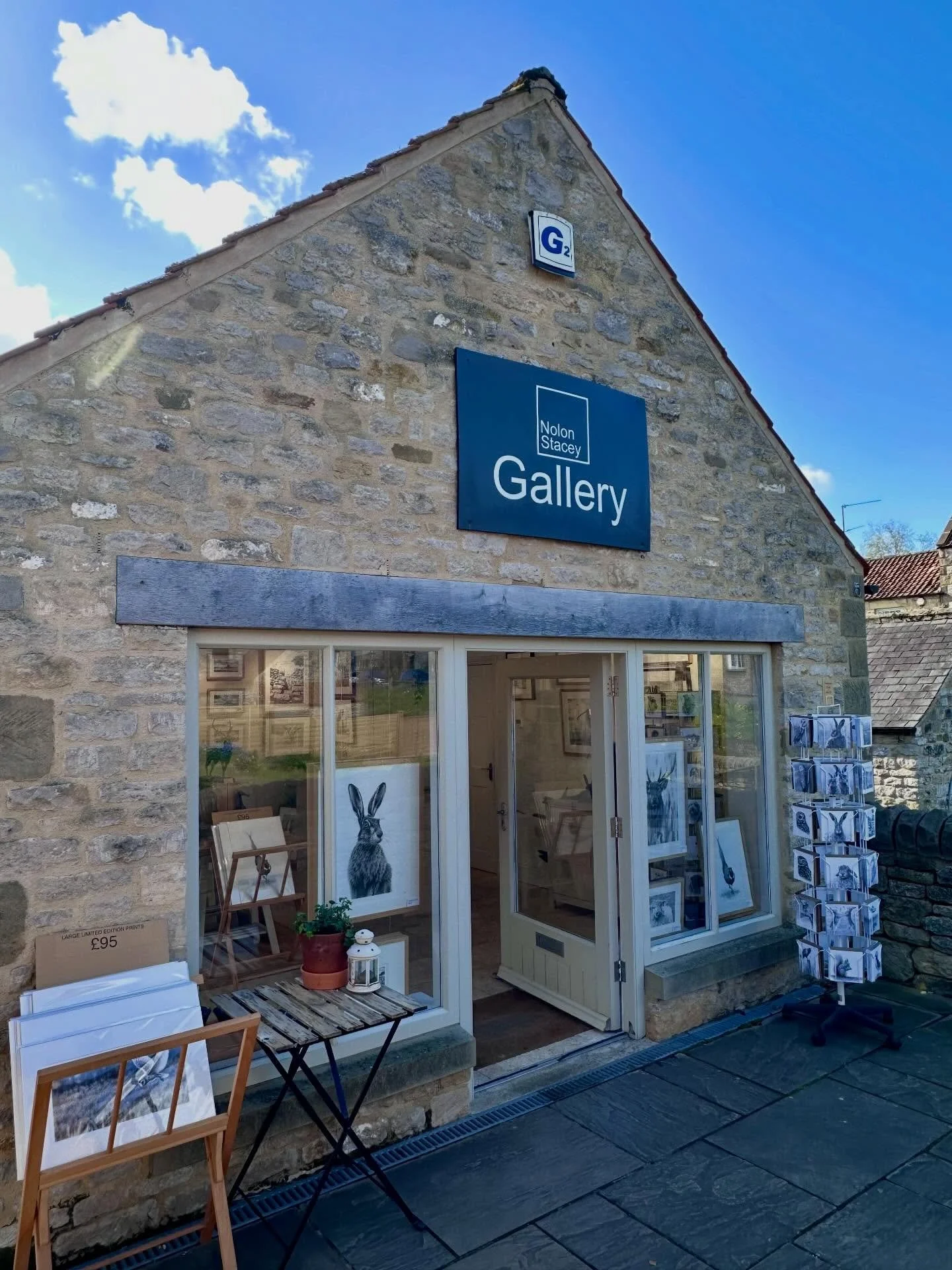 A perfect blue sky over Barker&rsquo;s Yard in Helmsley. Open until 4 today