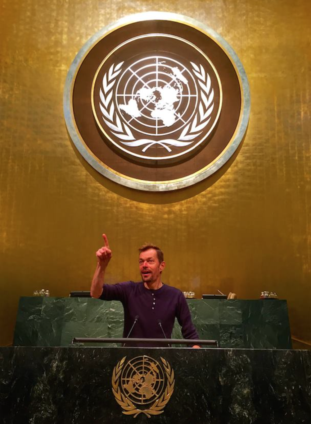 Addressing the United Nations